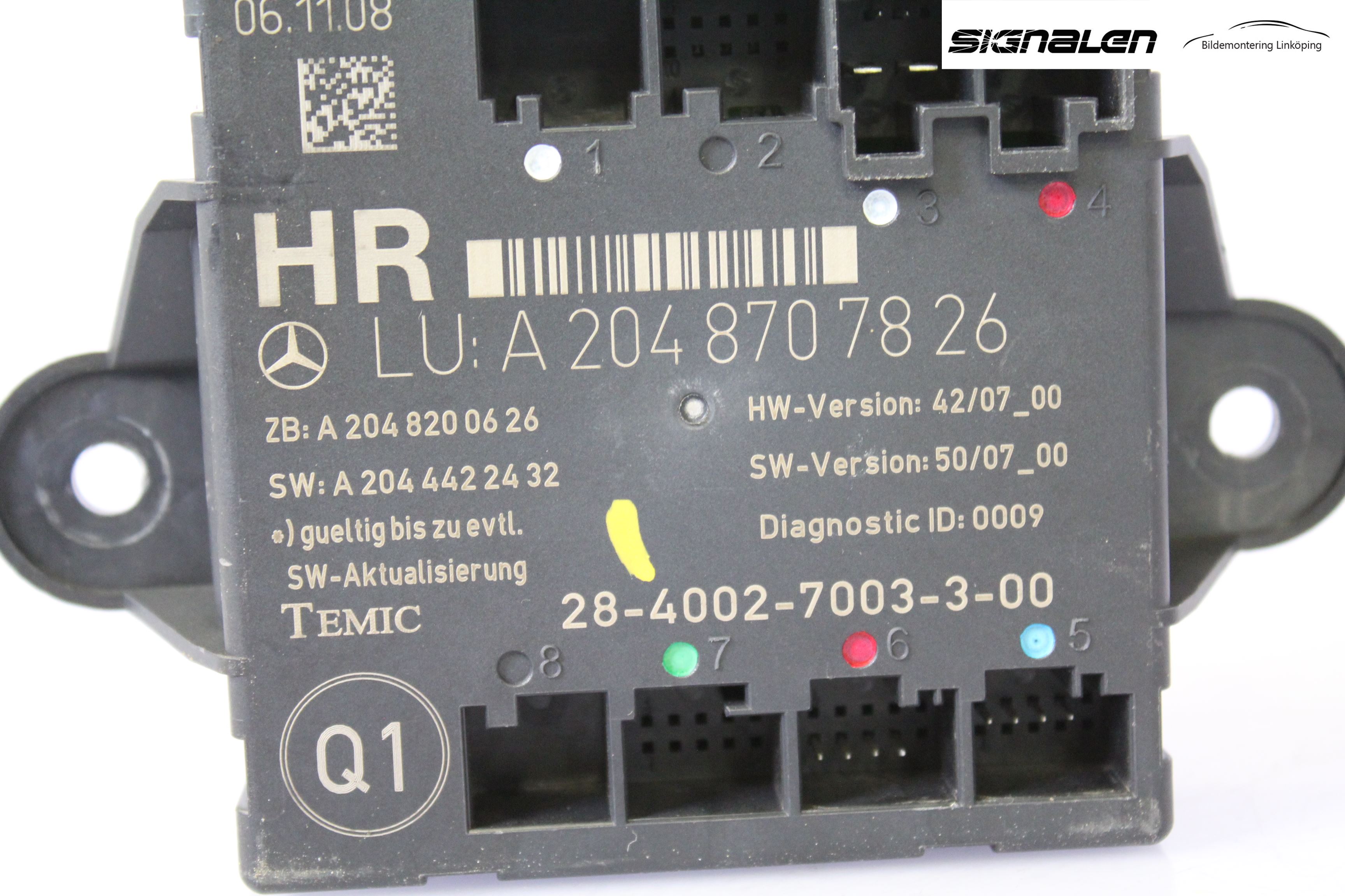 Mercedes-Benz MB GLK-KLASS (X204) 08-16 Styrenhet Dörr