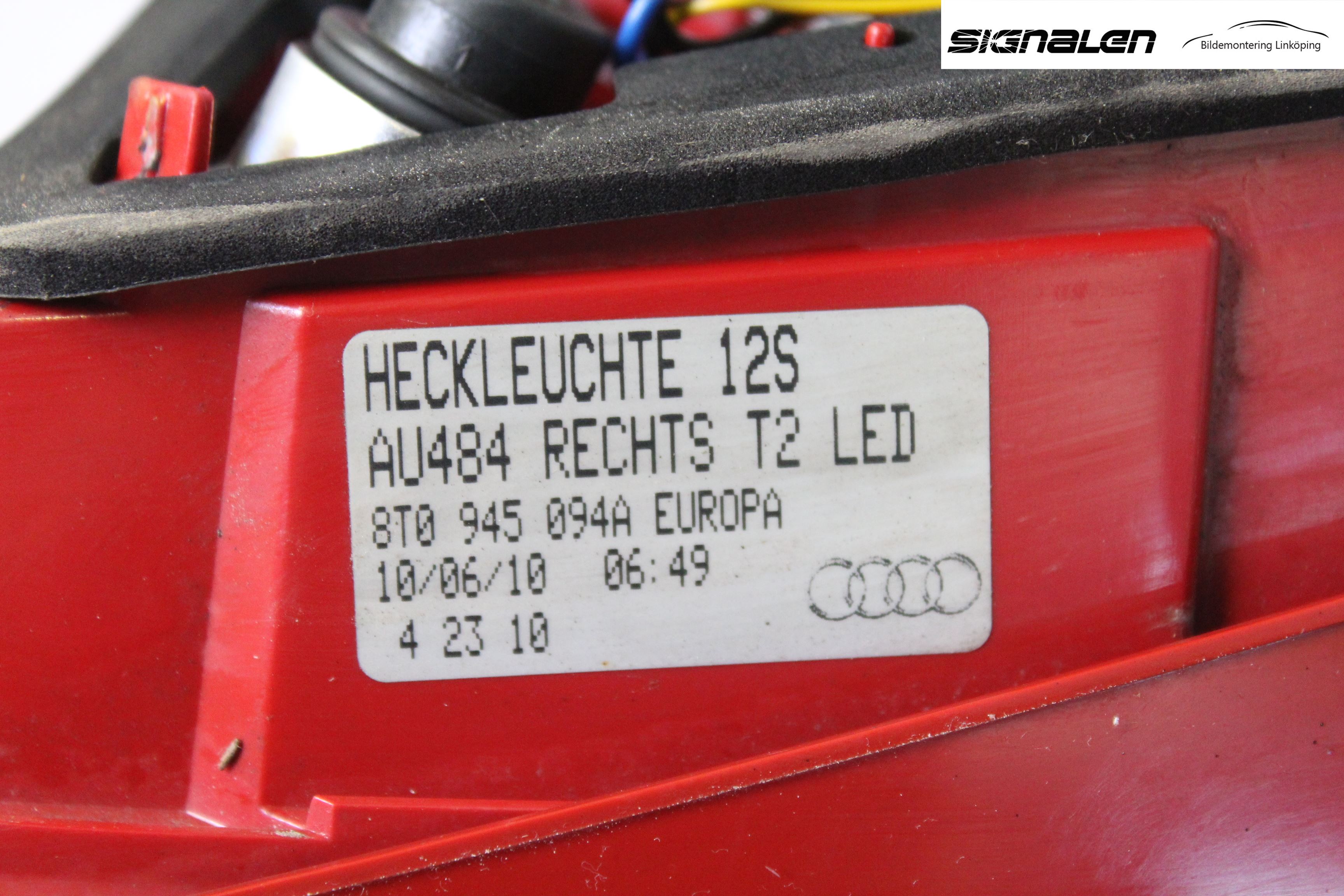 Audi A5 07-16 Bakljus Lucka Hö