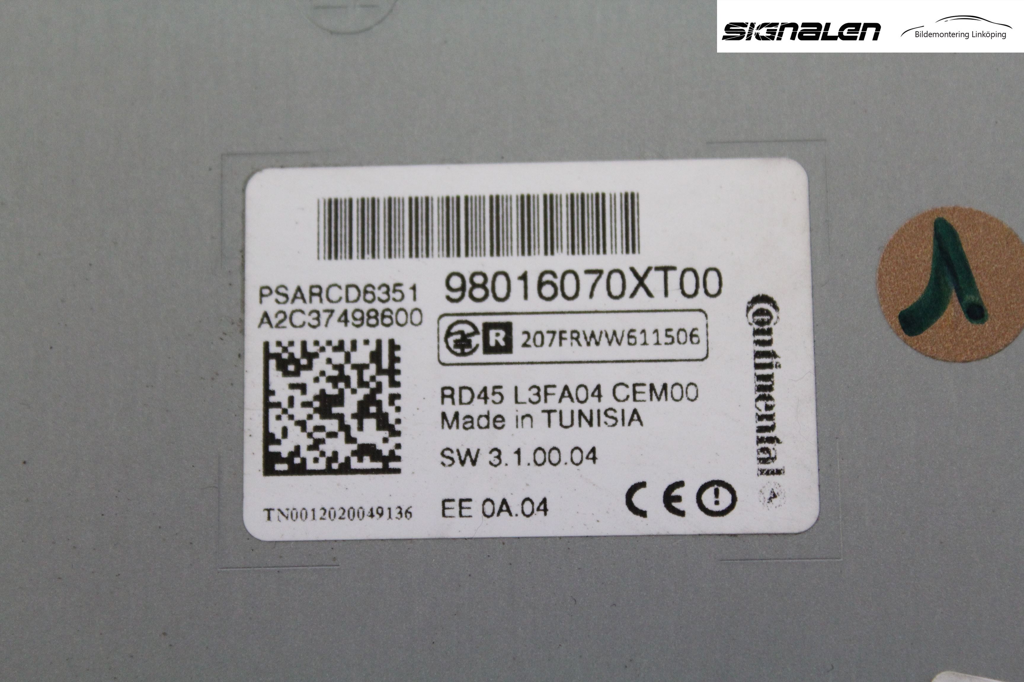Citroen C3 10-17 Cd Radio - Multimediapanel