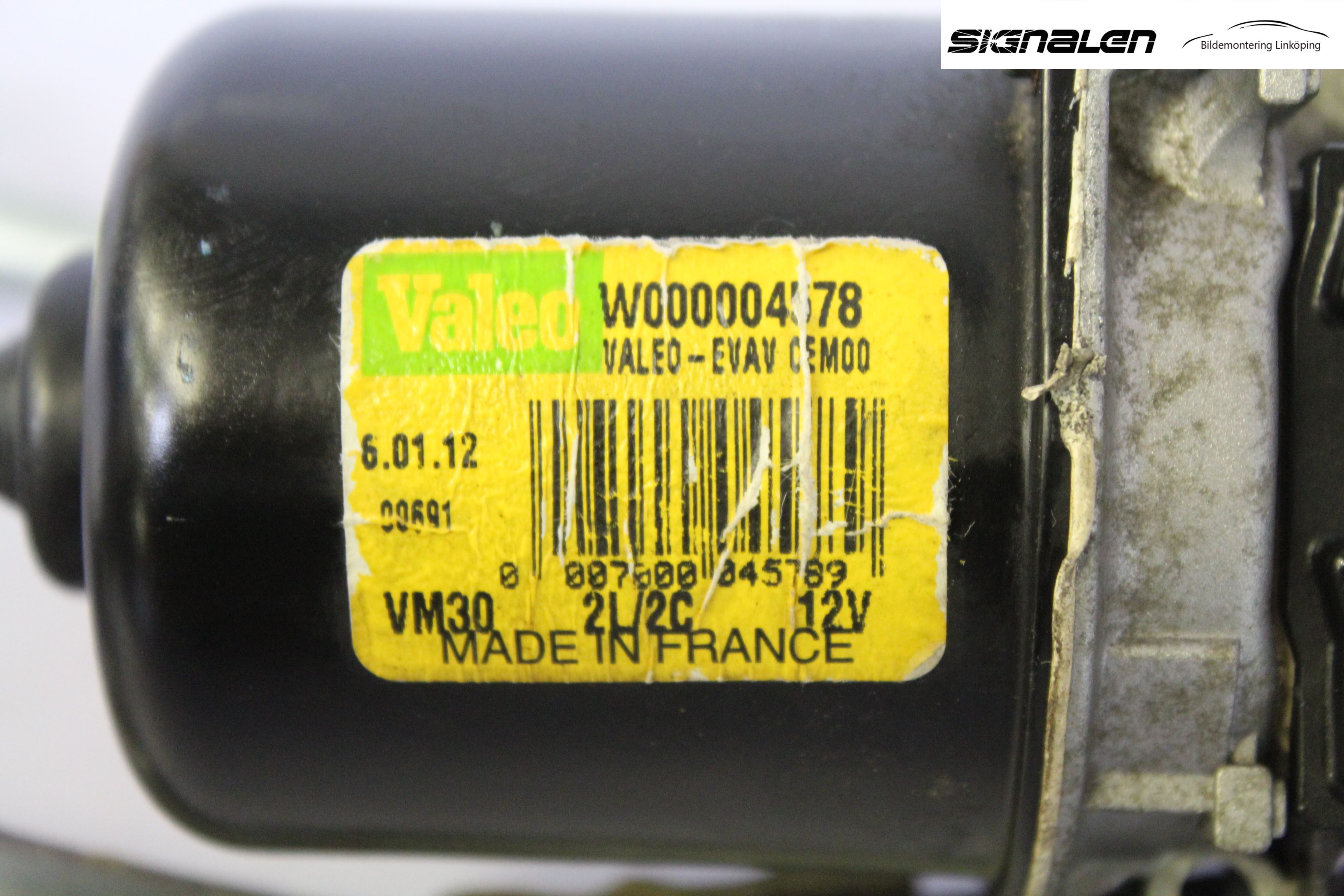 Citroen C3 10-17 Torkarmekanism Vindruta