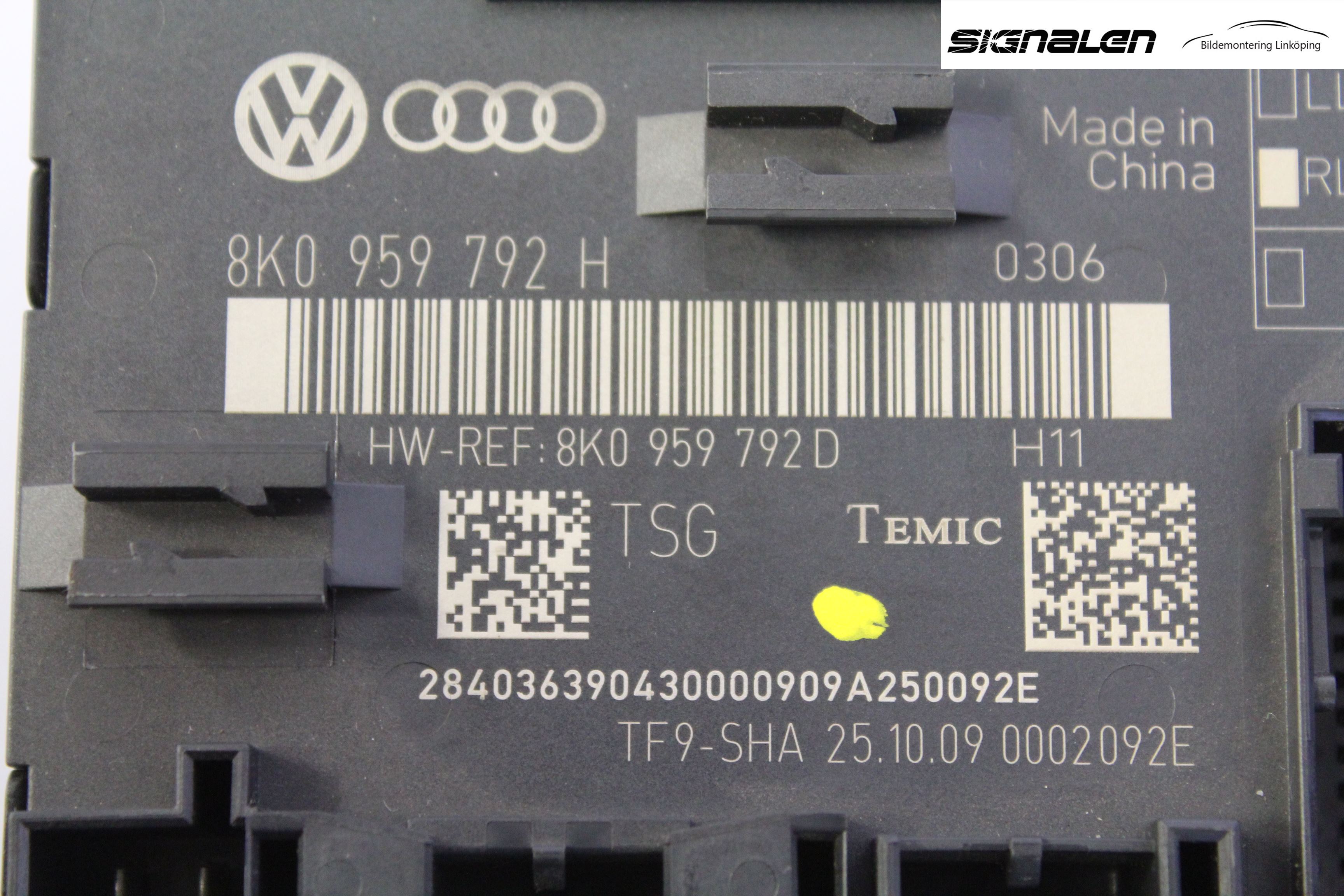 Audi A4/S4 08-11 Styrenhet Dörr