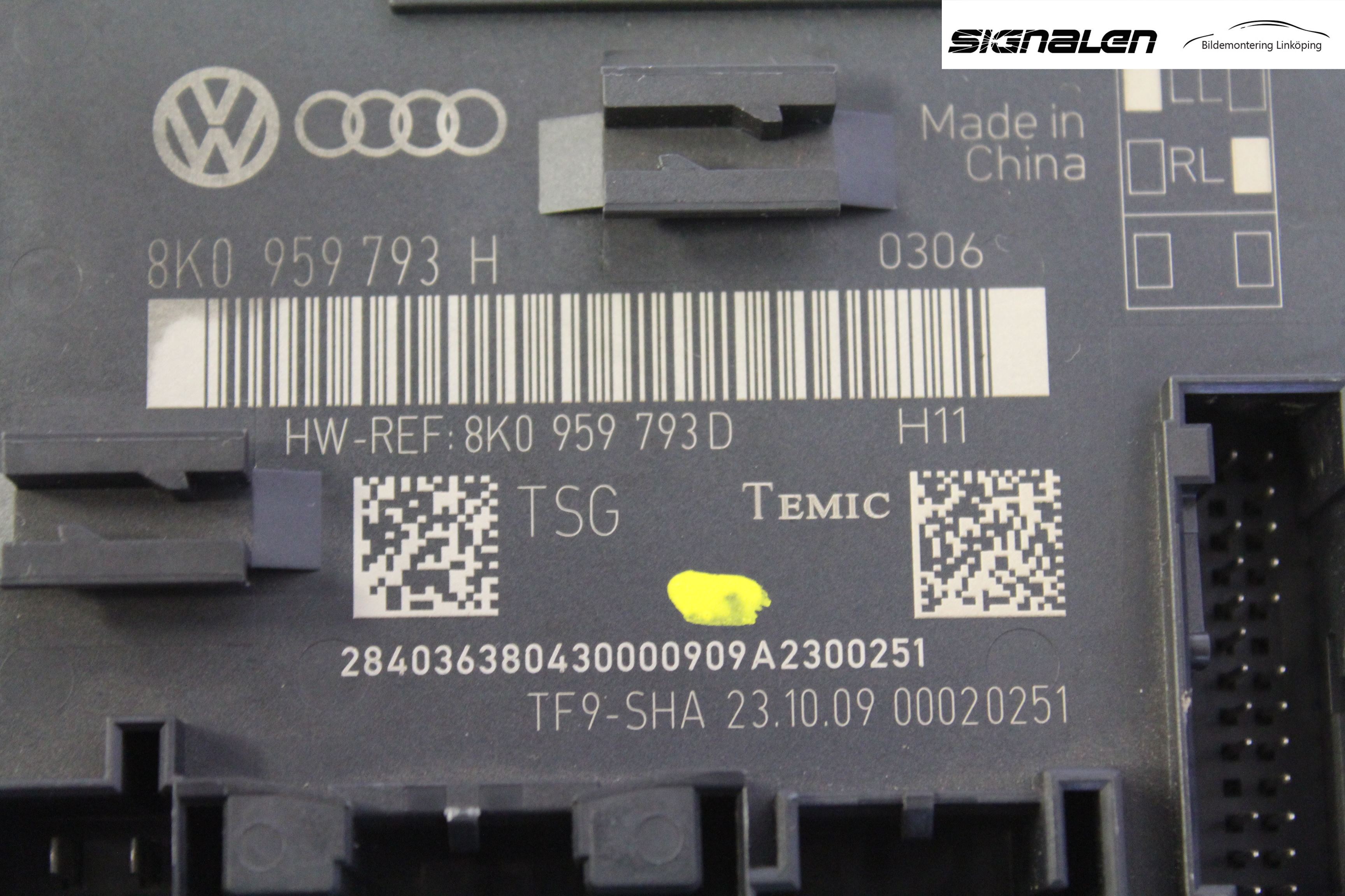 Audi A4/S4 08-11 Styrenhet Dörr