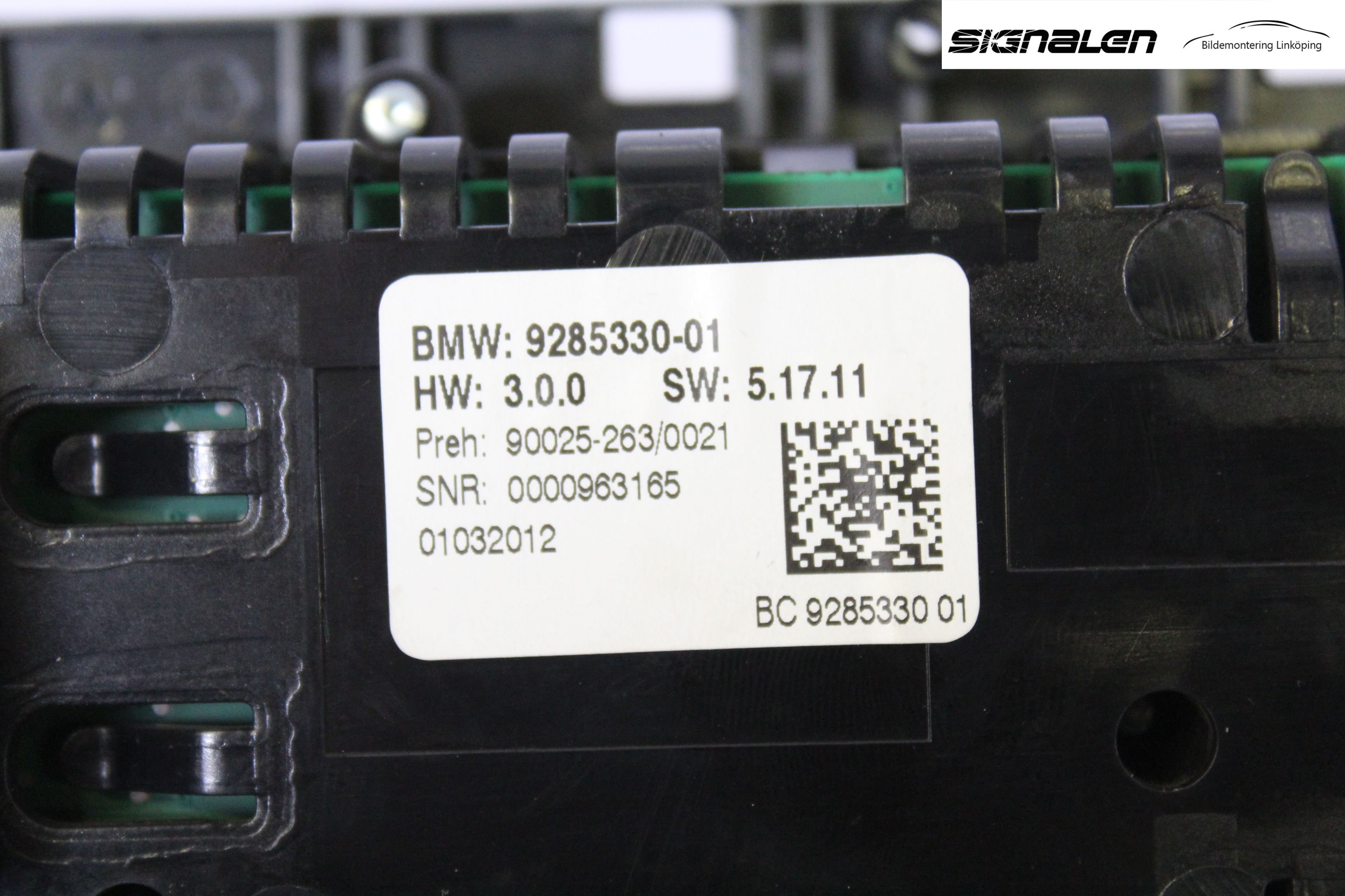 BMW 5 F10/F11/F18 09-17 Ac Styrenhet Ac Manöveren