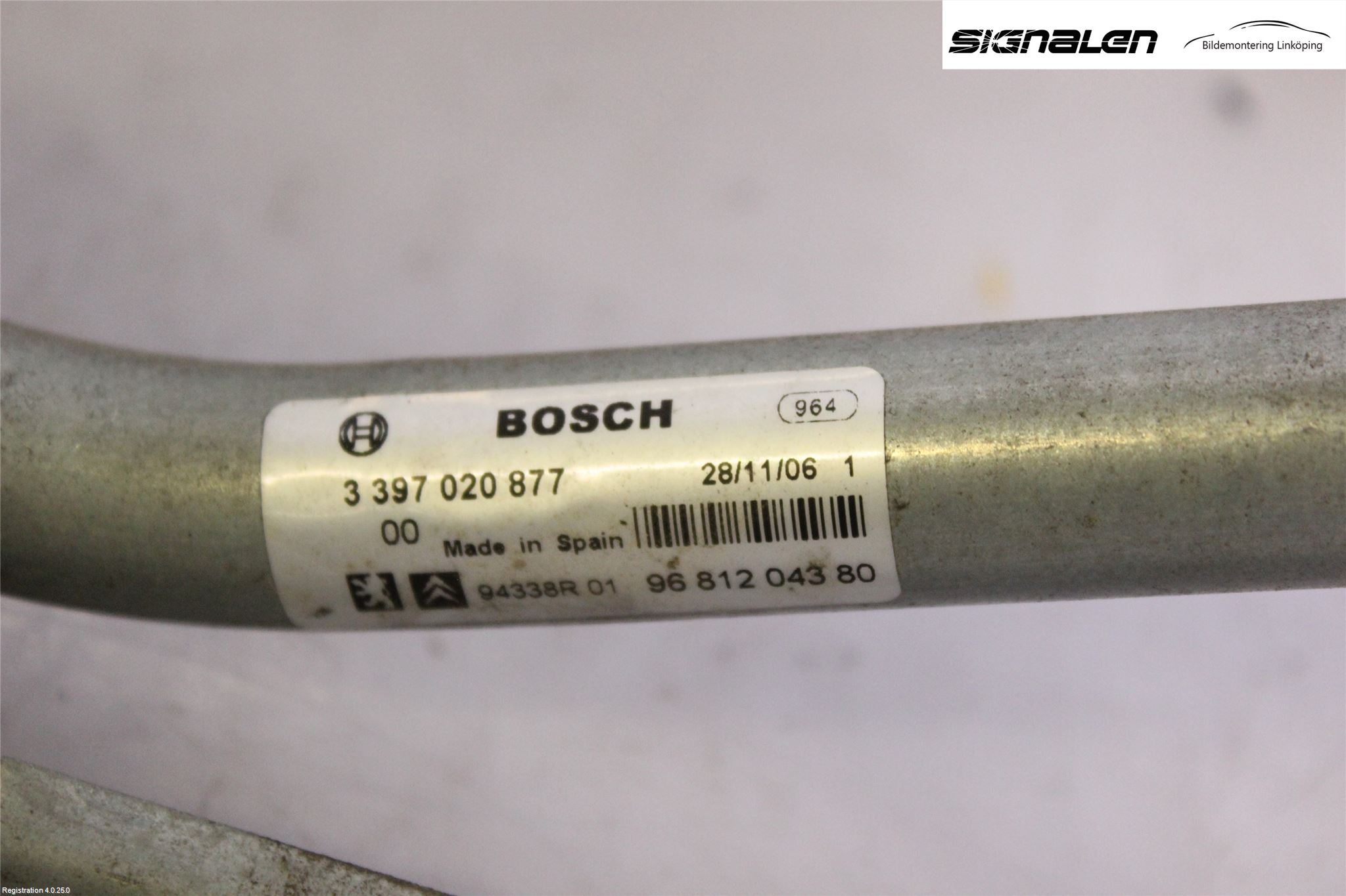 Peugeot 207 Torkarmekanism Vindruta