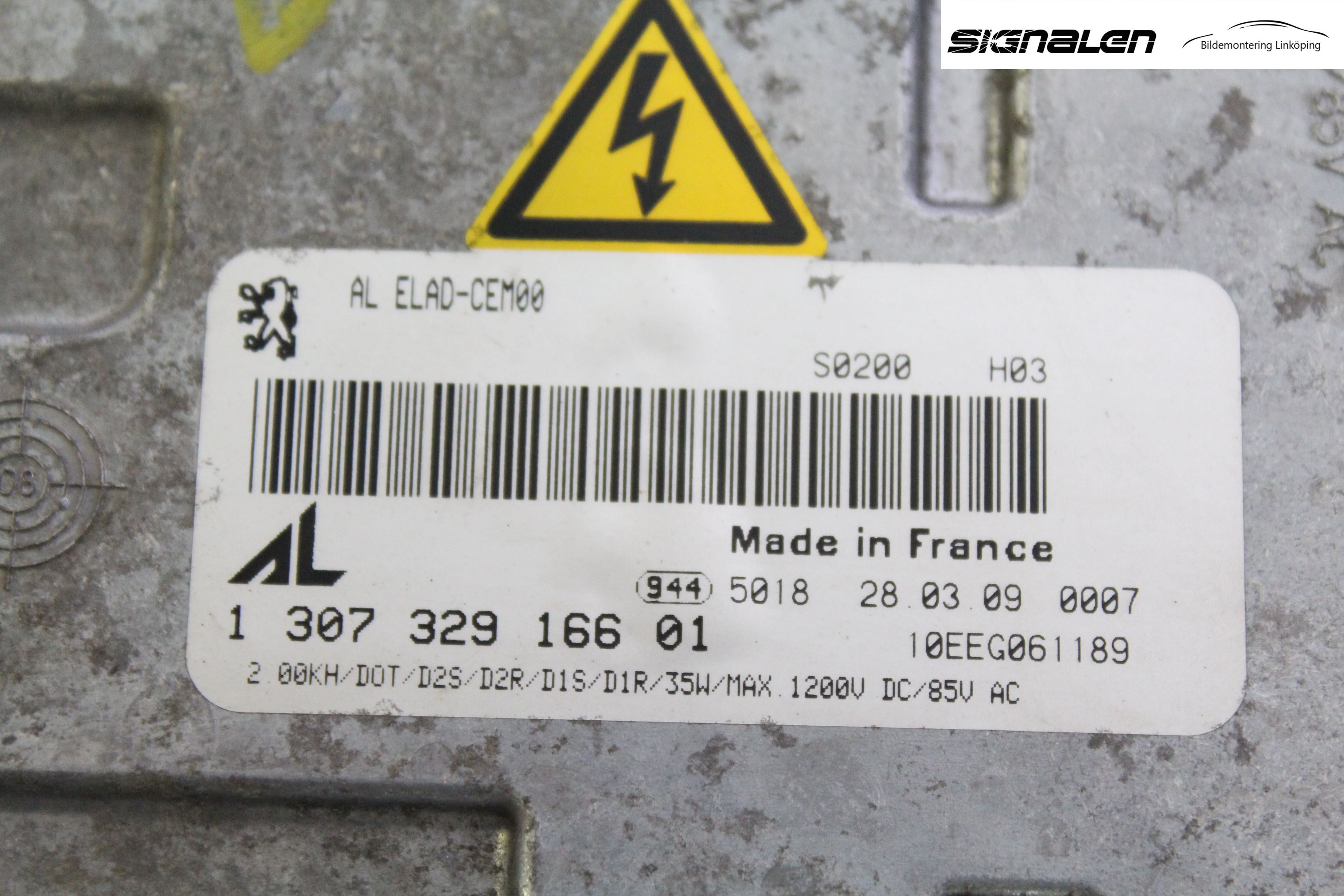 Peugeot 308 08-13 Styrenhet Strålkastare