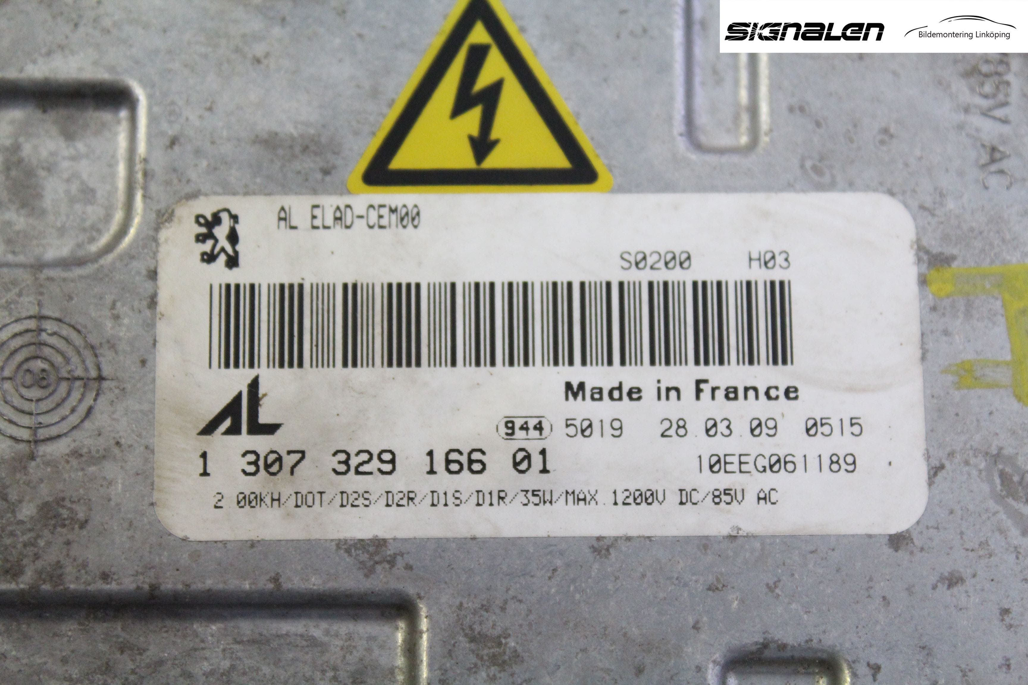 Peugeot 308 08-13 Styrenhet Strålkastare