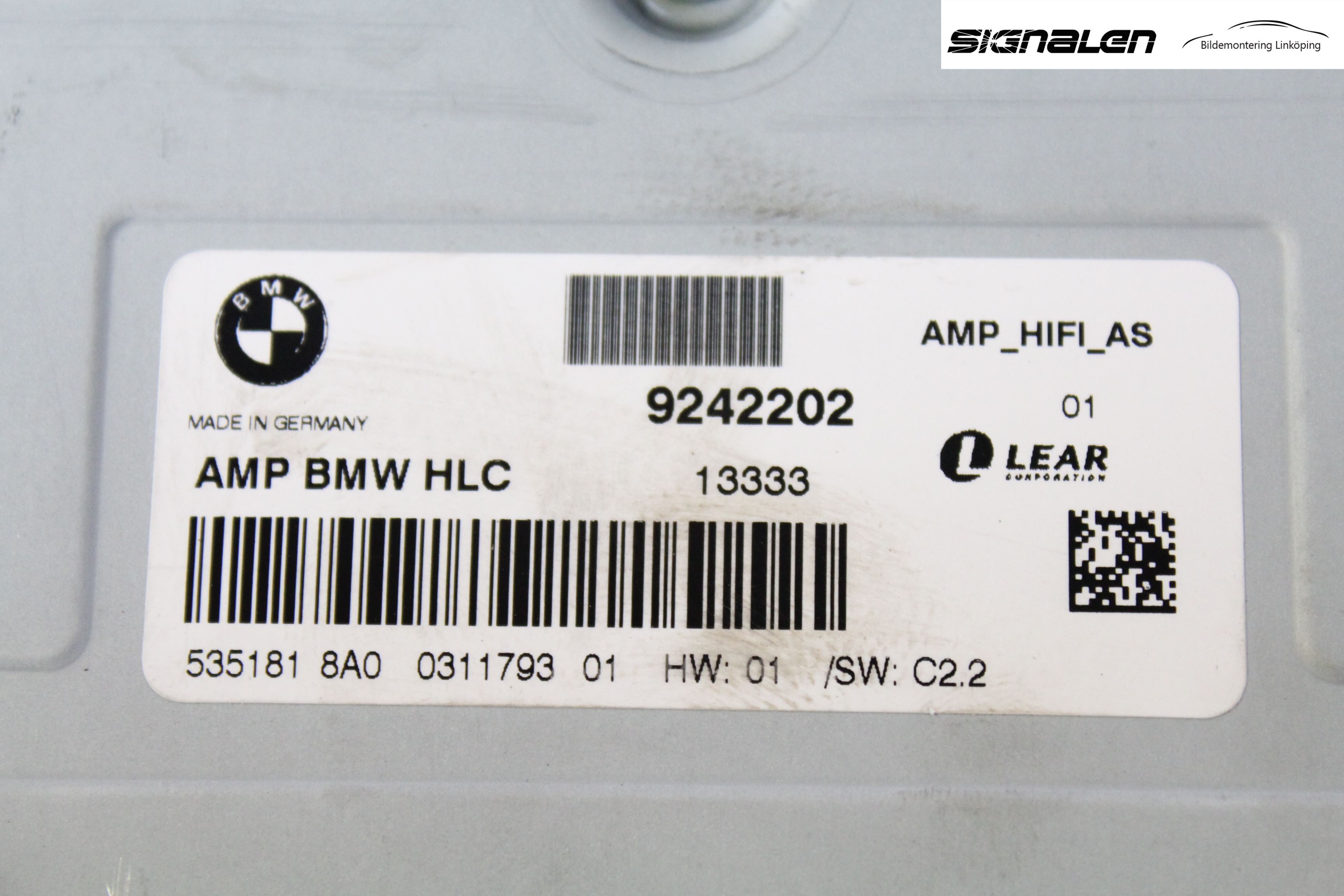 BMW 1 F20/F21 11-19 Radio-Stereo Förstärkare