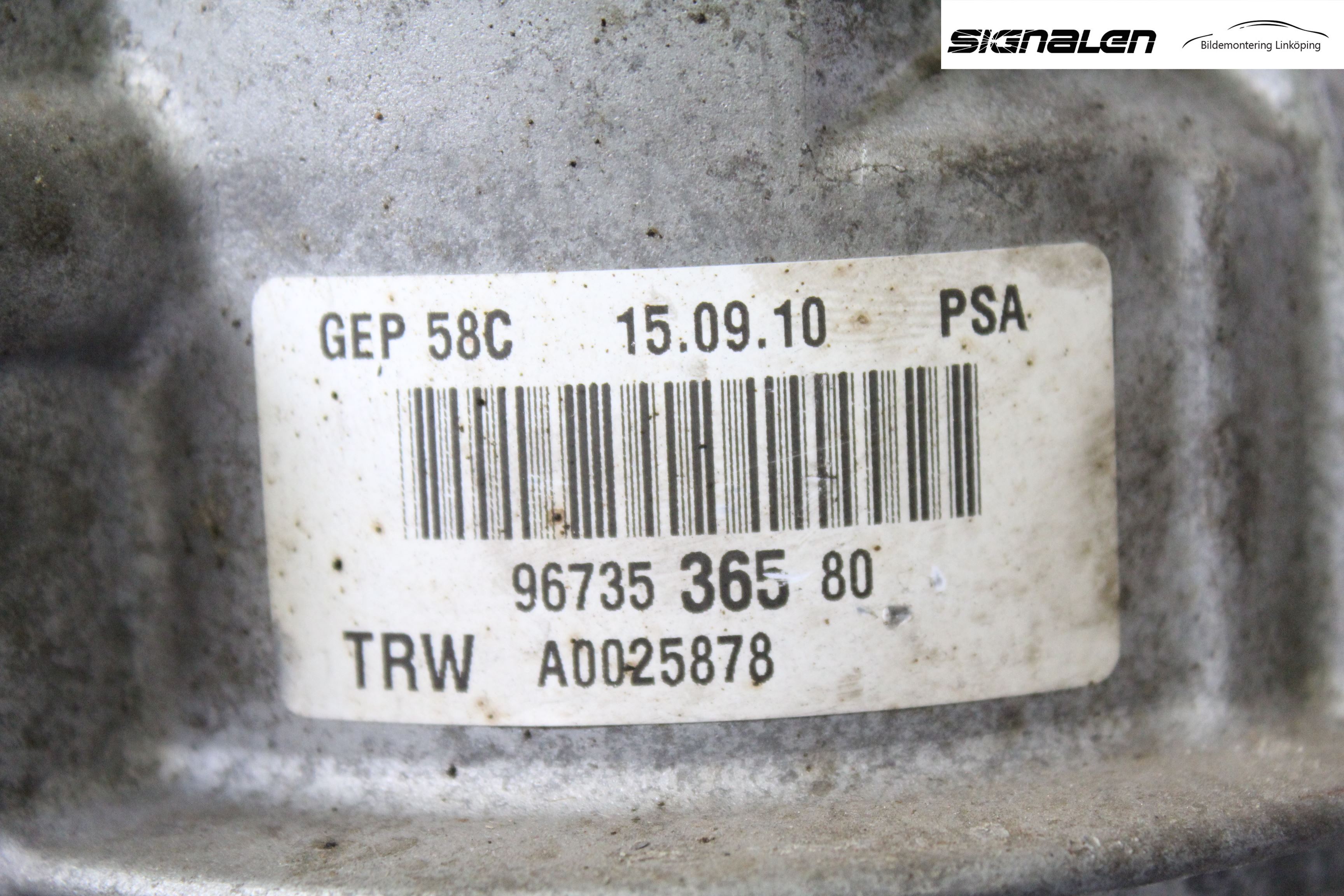 Peugeot 308 08-13 Styrservo Pump Elektrisk