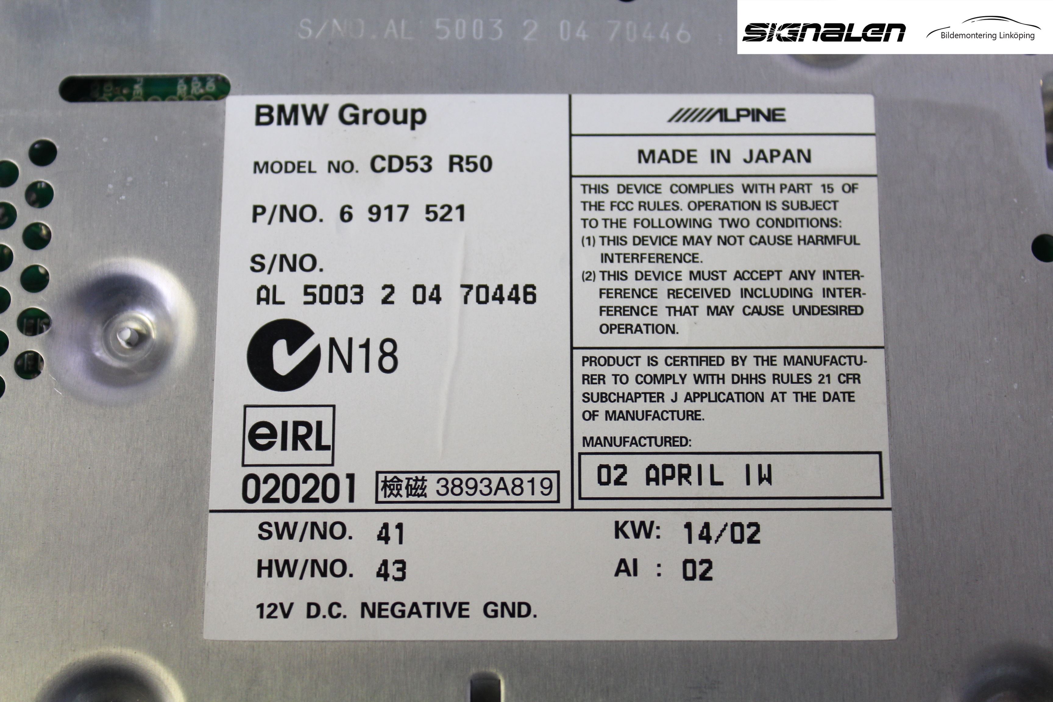 Mini COUPE R50/53 01-06 Cd Radio - Multimediapanel