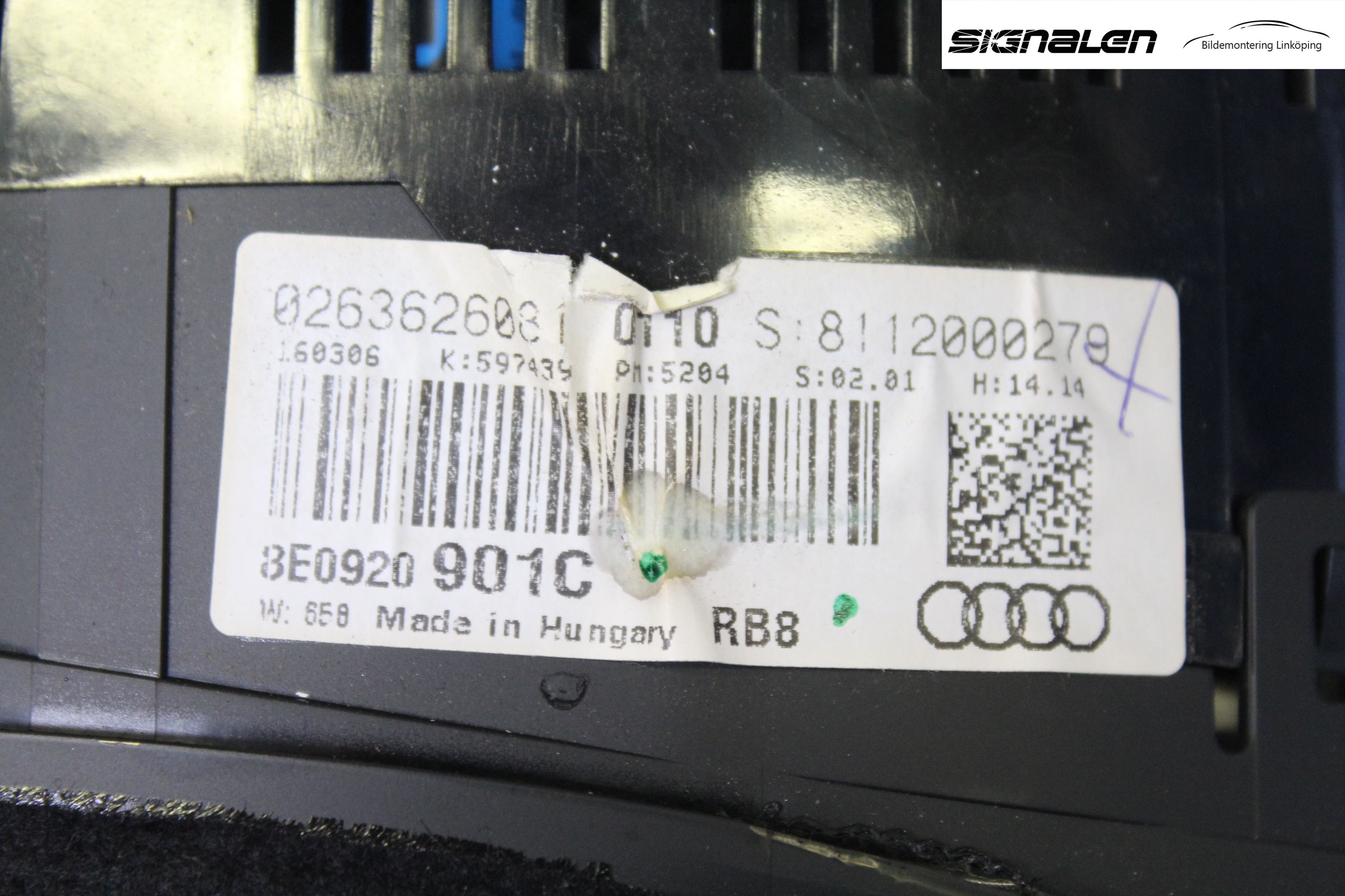 Audi A4/S4 05-07 Instrument Komb