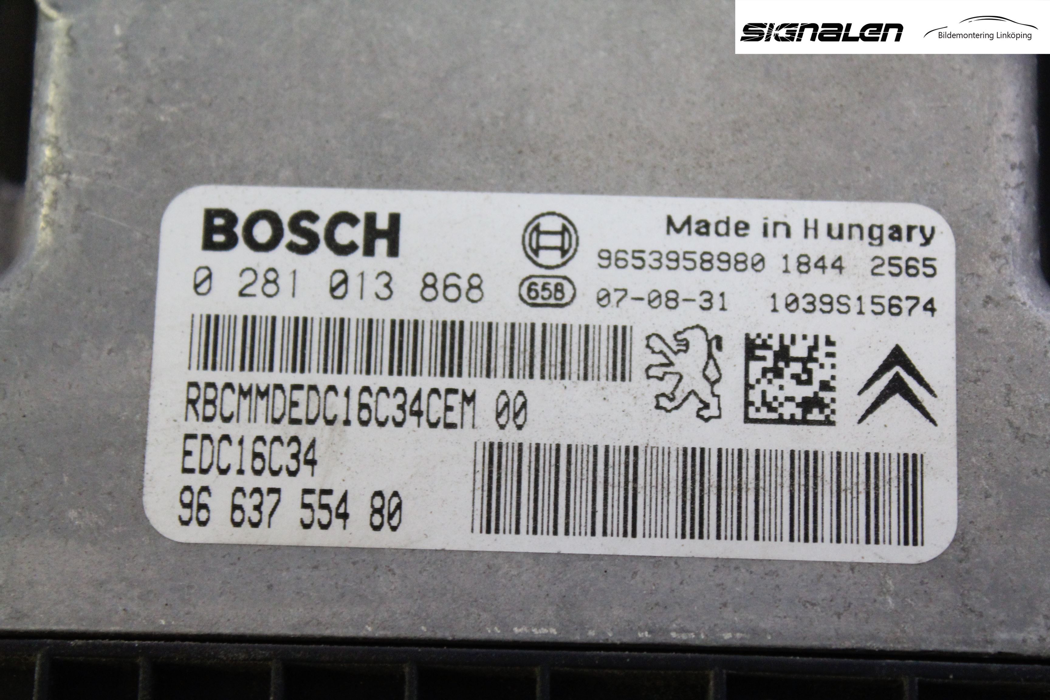 Citroen C3 05-10 Styrenhet Insprut Bensin