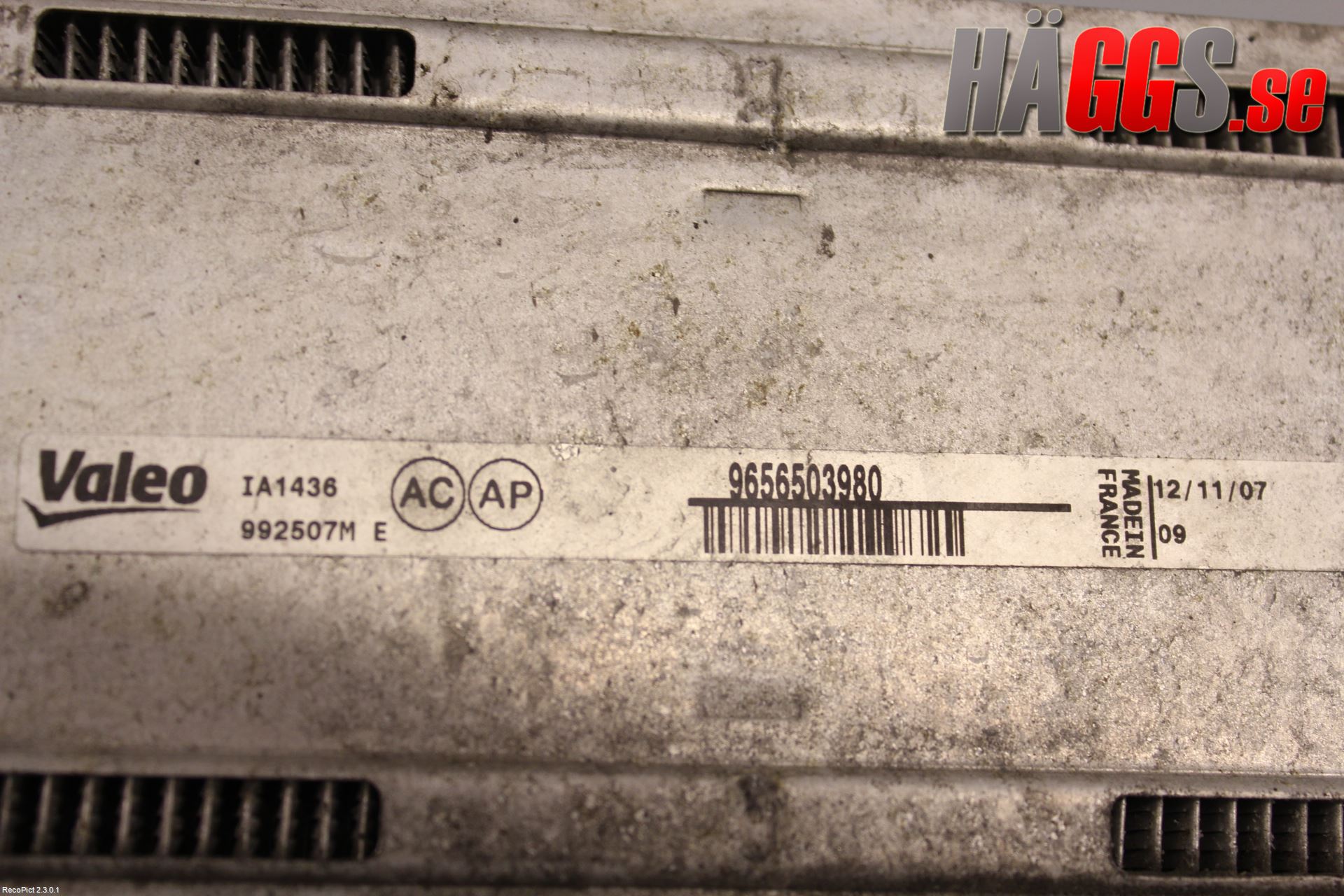 Peugeot 308 08-13 Laddluft-Intercooler Kyl