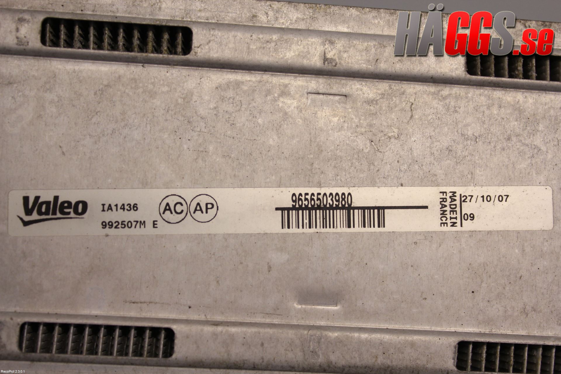 Peugeot 308 08-13 Laddluft-Intercooler Kyl