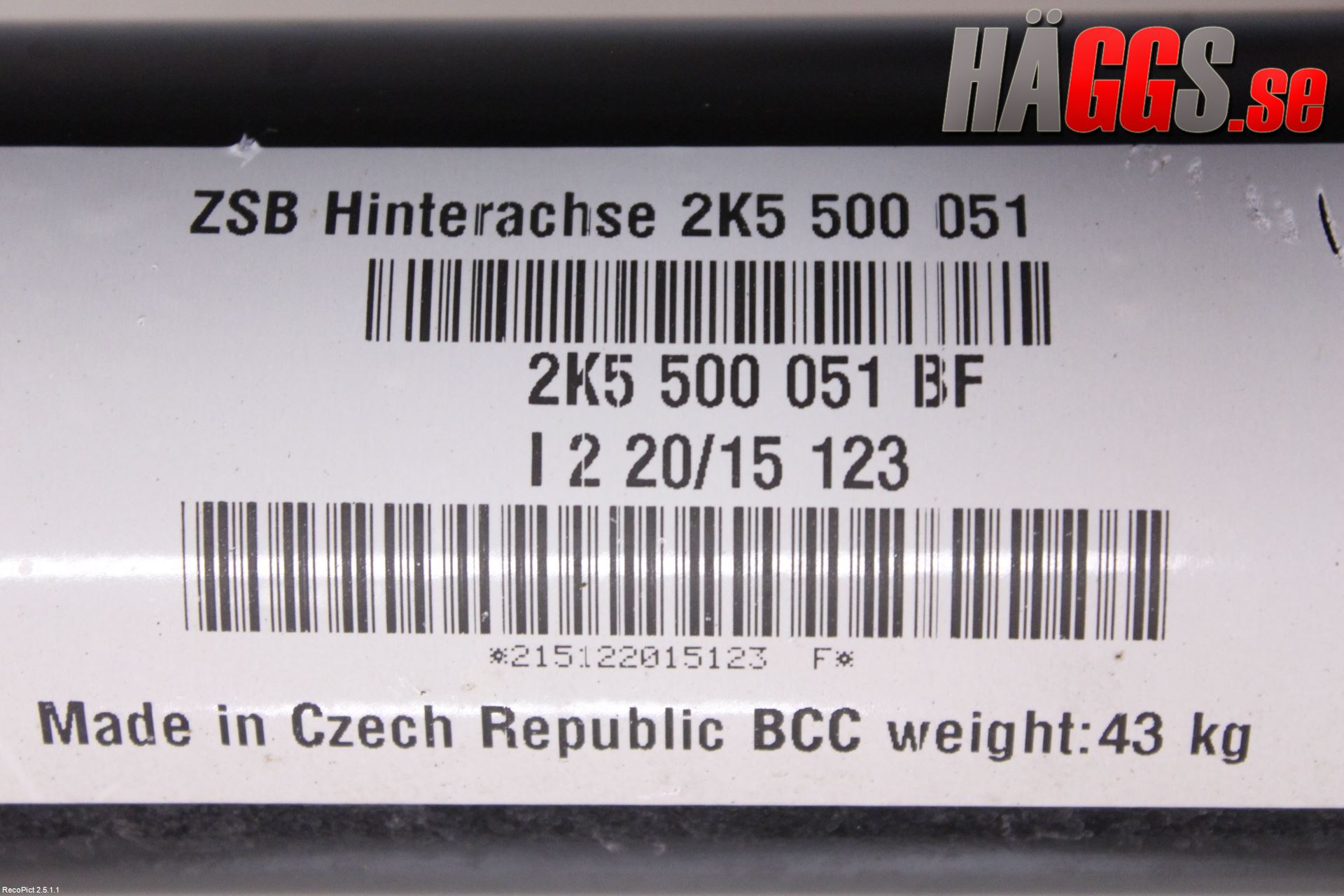 Volkswagen VW CADDY 11-15 Bakaxel