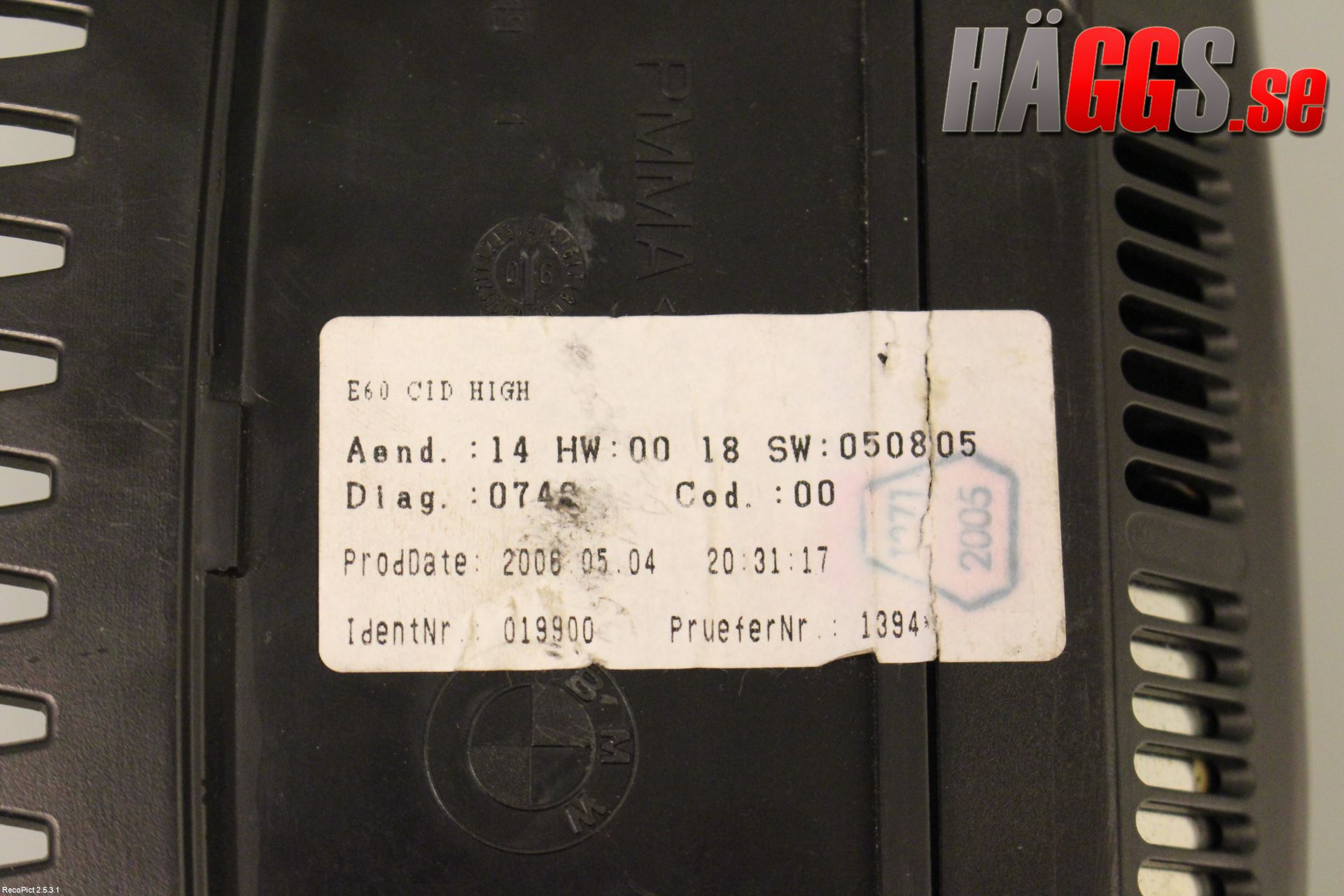 BMW 5 E60/61 Sed/Tou 02-10 Färddator