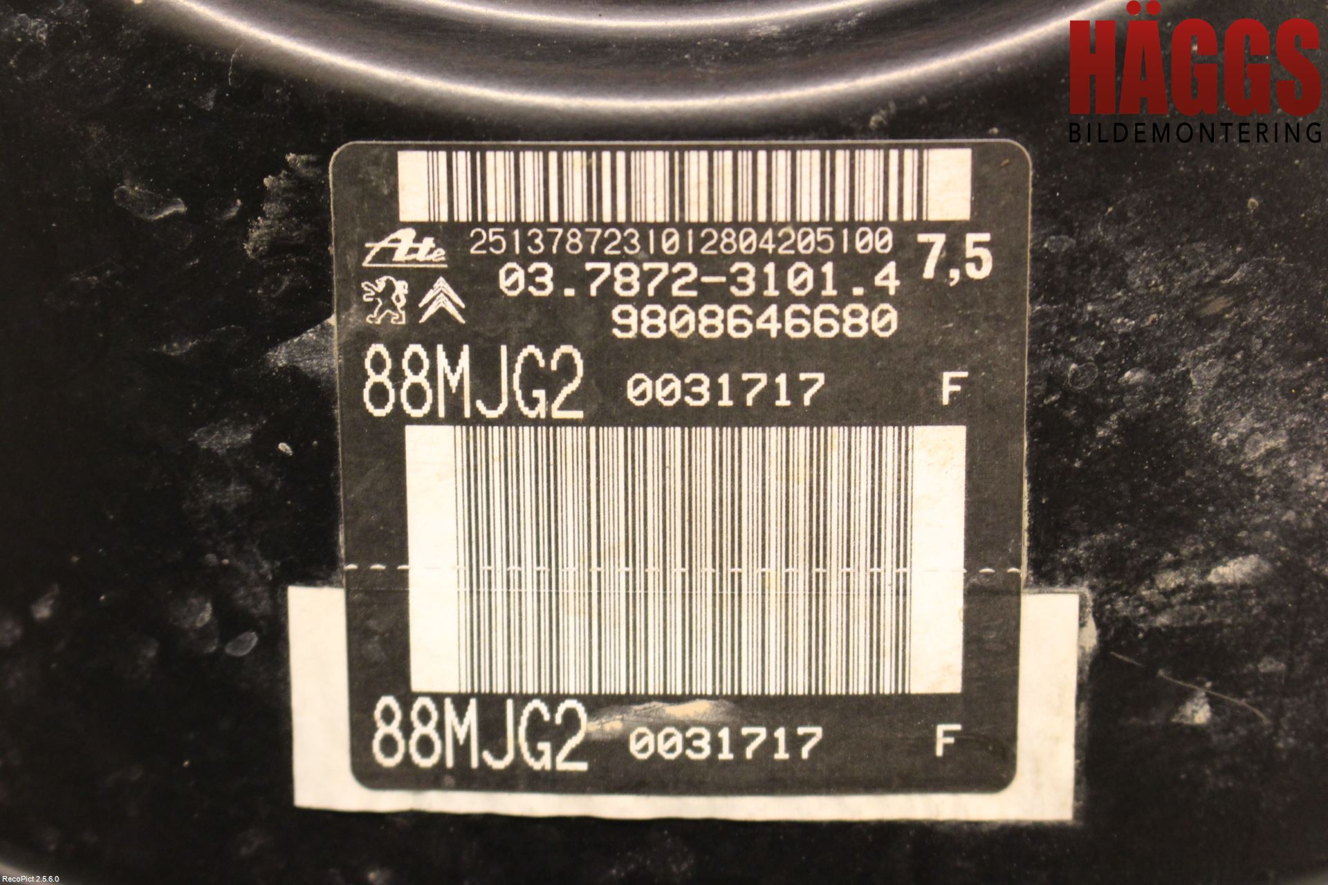 Citroen JUMPY 07-16 Bromsservo