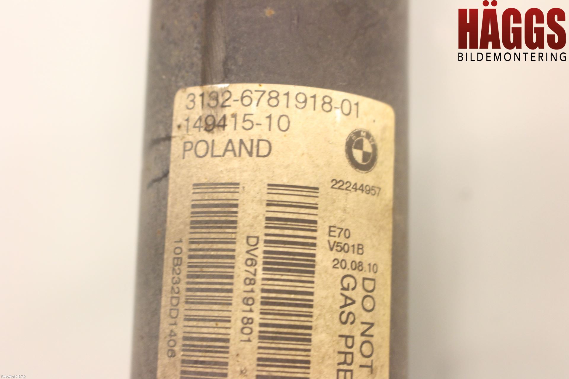 BMW X5 E70 07-13 Fjäderben Fram Höger