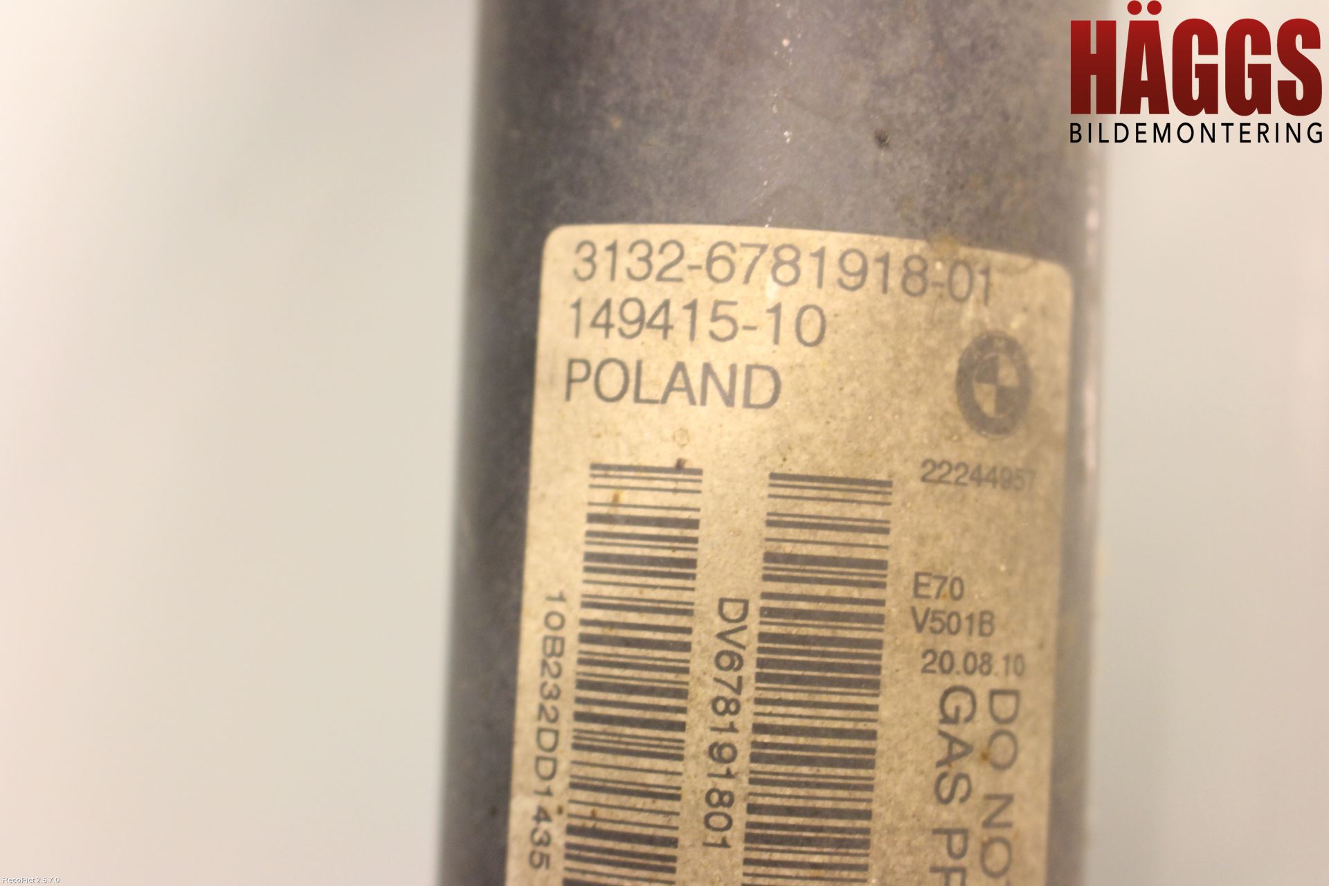 BMW X5 E70 07-13 Fjäderben Fram Vänster