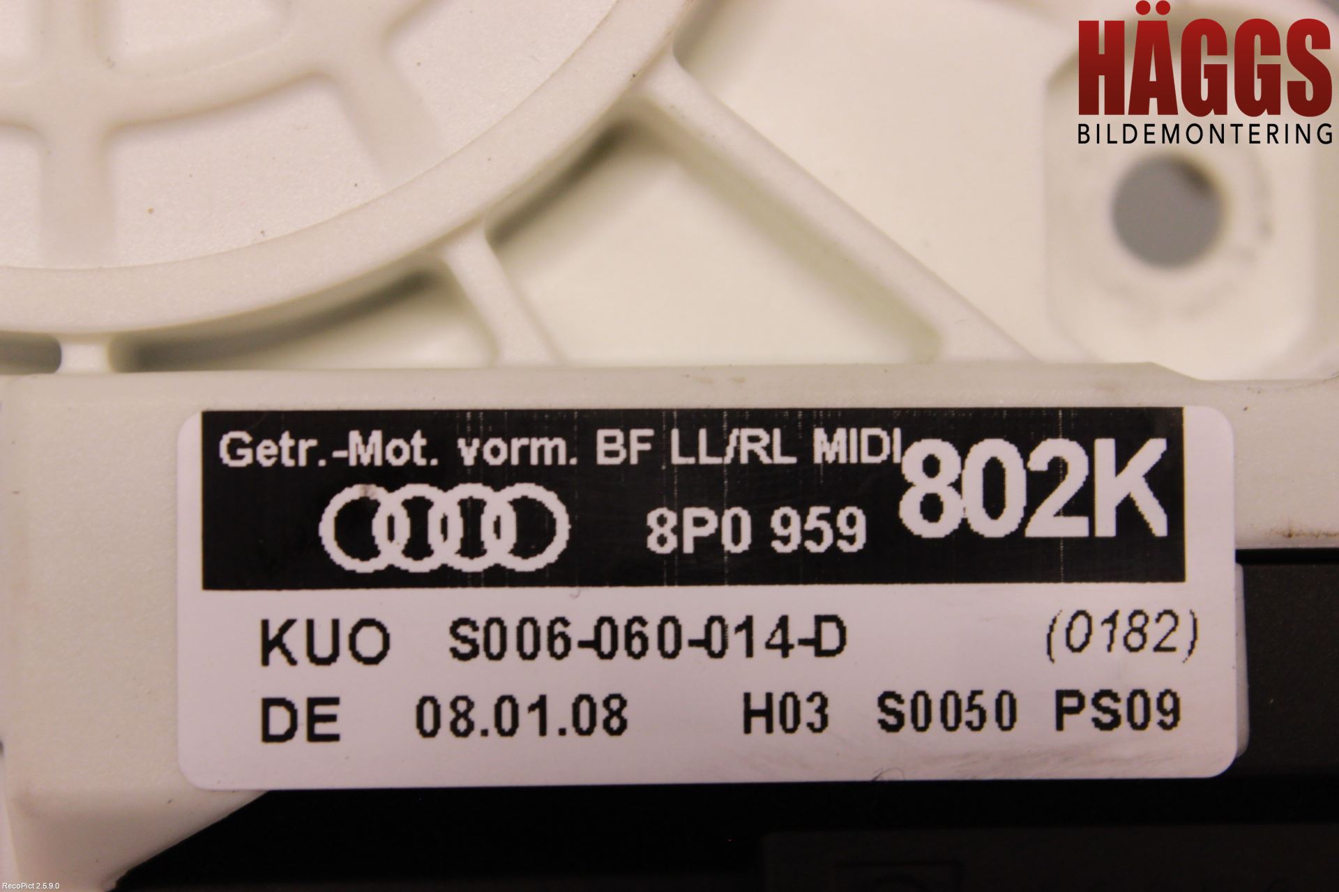 Audi A3/S3 05-13 Fönsterhissmotor