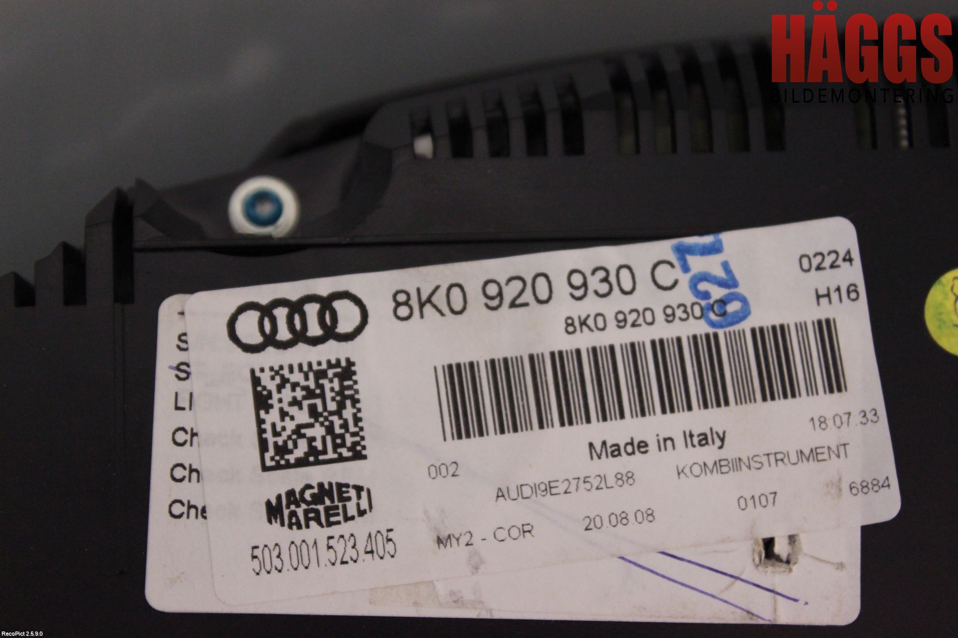 Audi A4/S4 08-11 Instrument Komb