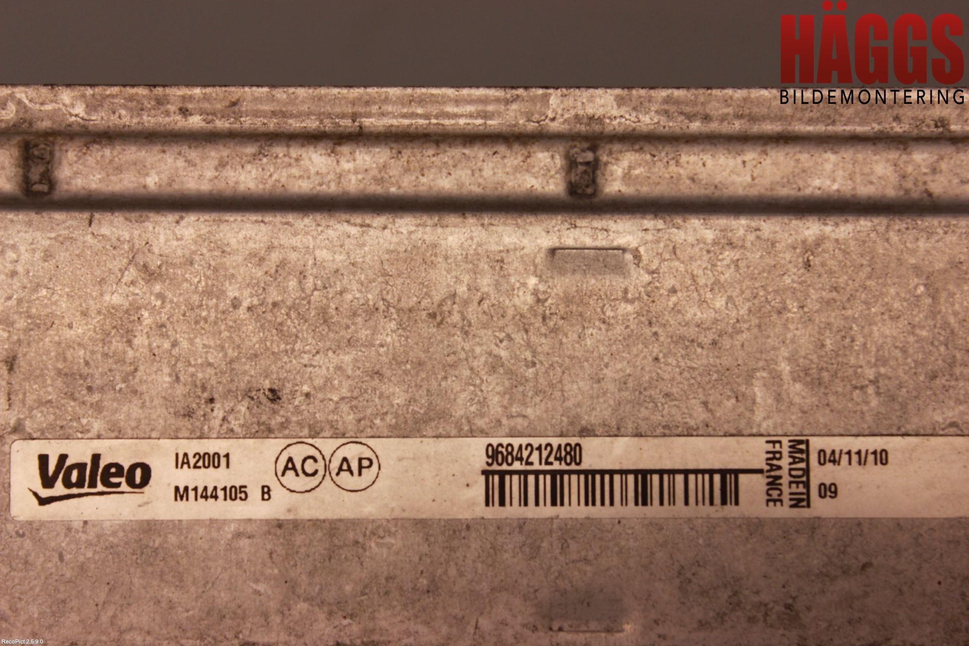 Peugeot 3008 09-16 Laddluft-Intercooler Kyl