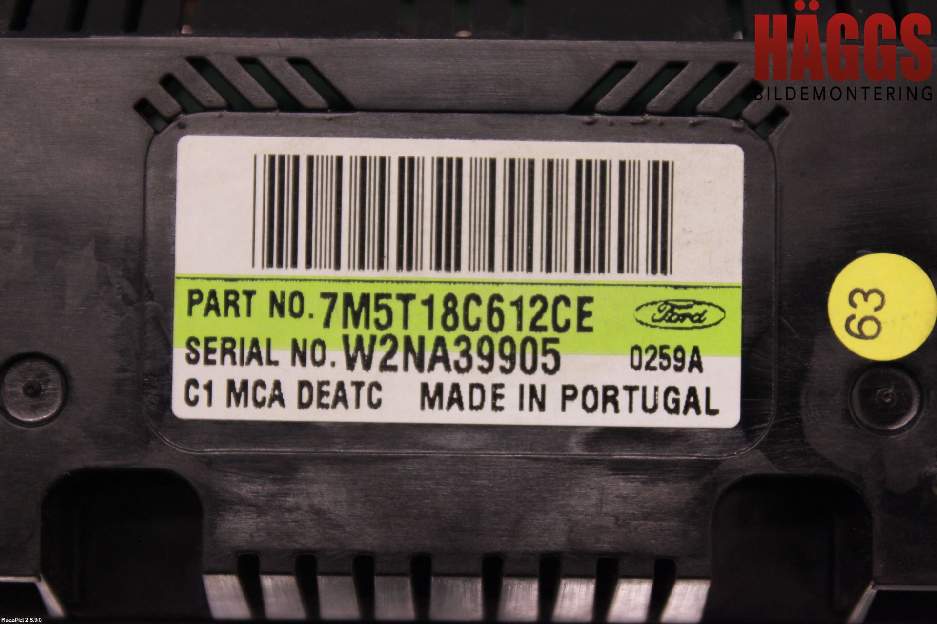 Ford FOCUS 08-11 Ac Styrenhet Ac Manöveren