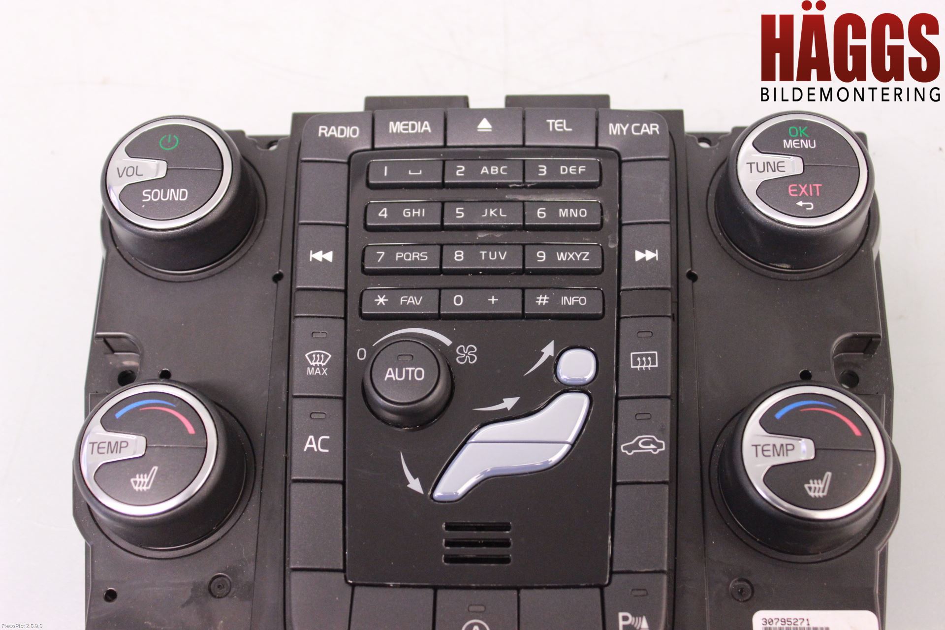 Volvo V70 08-13 Ac Styrenhet Ac Manöveren