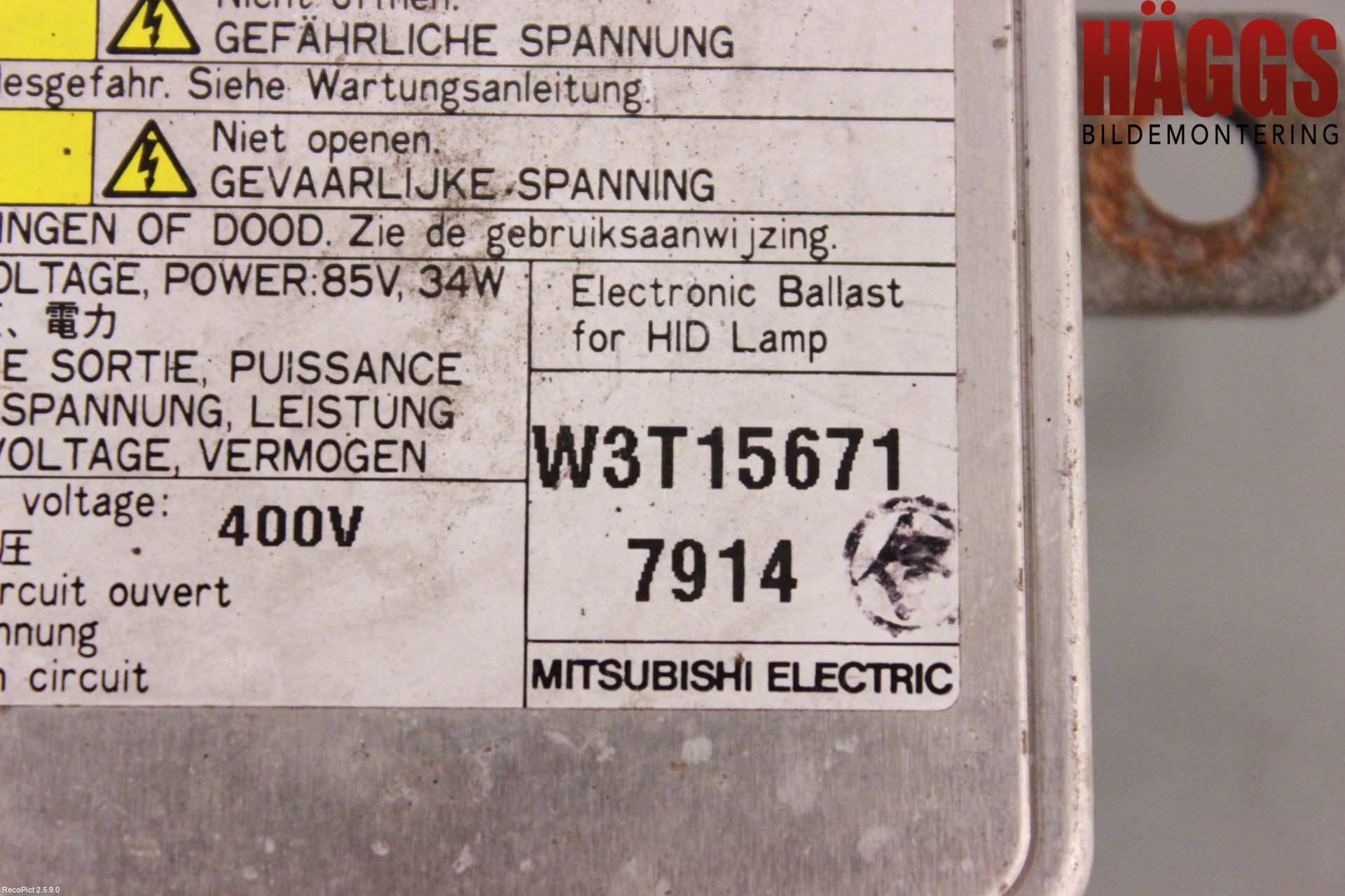 Mazda 5 05-10 Styrenhet Strålkastare