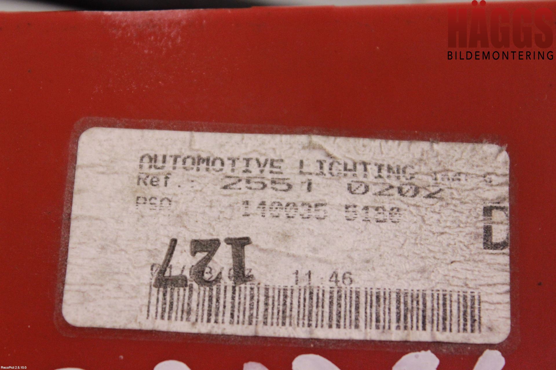 Peugeot 807 Bakljus Höger