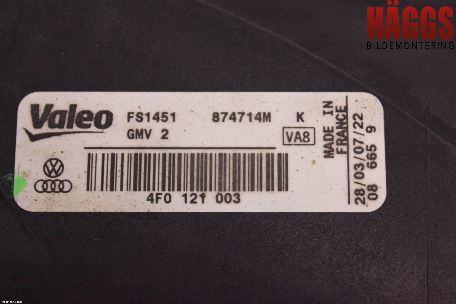 Audi A6/S6     05-11 Kylfläktkåpa