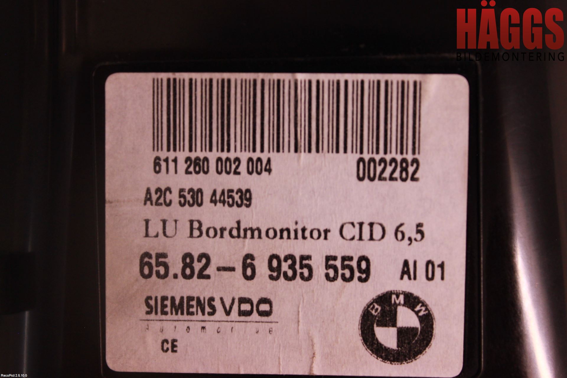 BMW 5 E60/61 Sed/Tou 02-10 Bildskärm