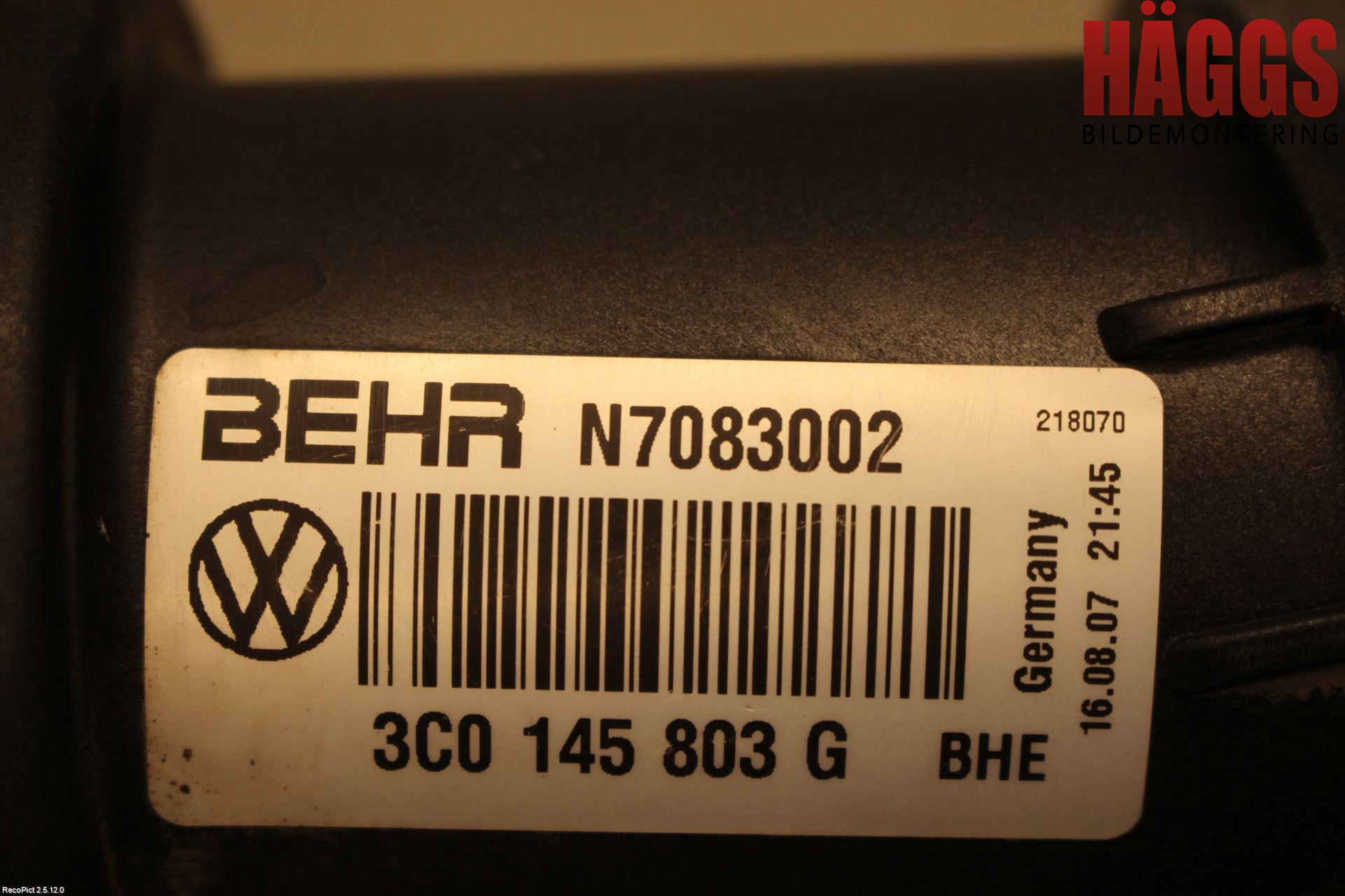 Volkswagen VW PASSAT 05-11 Laddluft-Intercooler Kyl