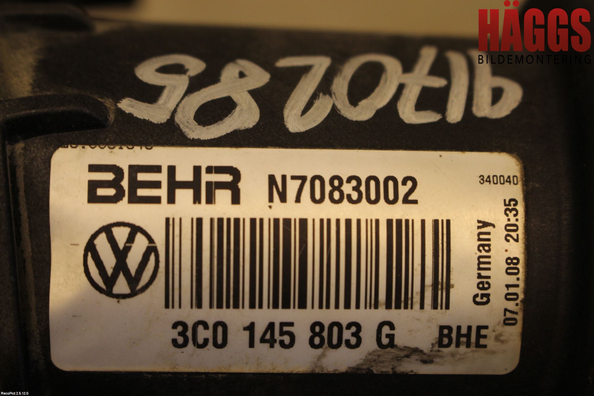 Volkswagen VW PASSAT 05-11 Laddluft-Intercooler Kyl