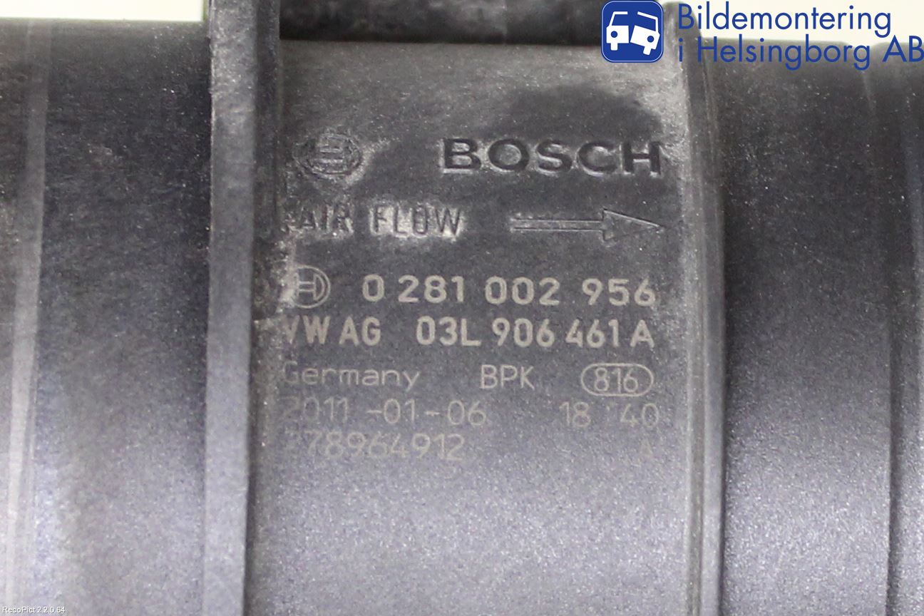 Volkswagen VW PASSAT CC 08-16 Injluftmassamätare