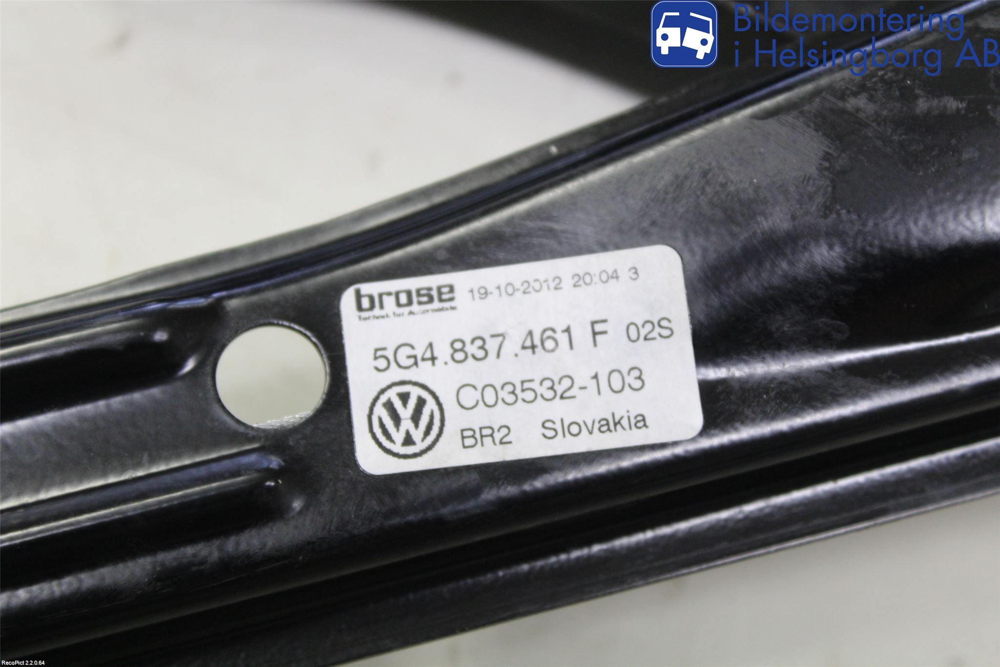 Volkswagen VW GOLF / E-GOLF VII 13-20 Fönsterhissmekanism