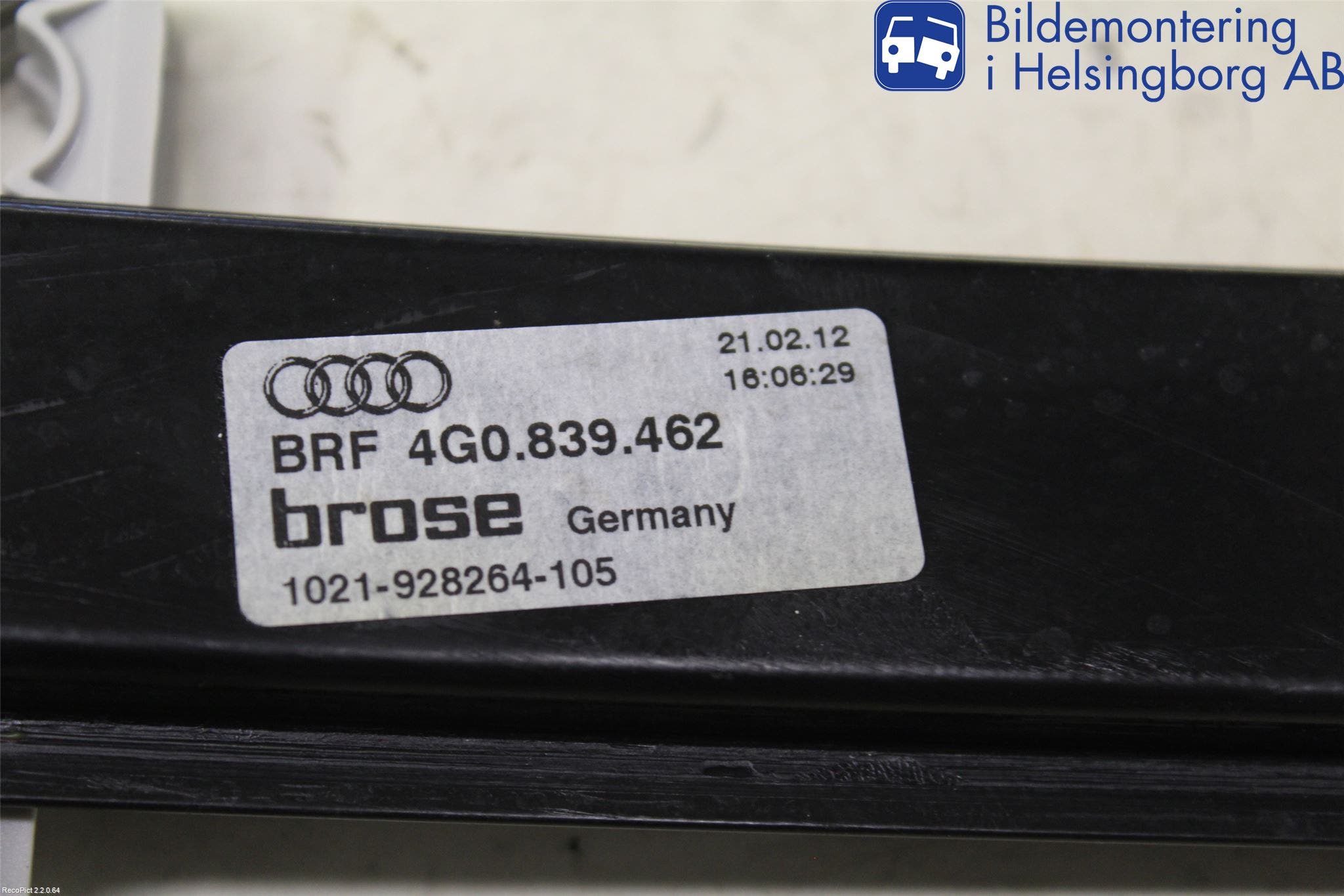 Audi A6/S6 4G 11-18 Fönsterhissmekanism