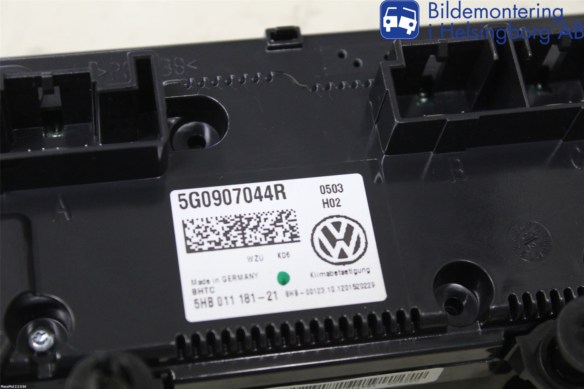 Volkswagen VW GOLF / E-GOLF VII 13-20 Ac Styrenhet Ac Manöveren