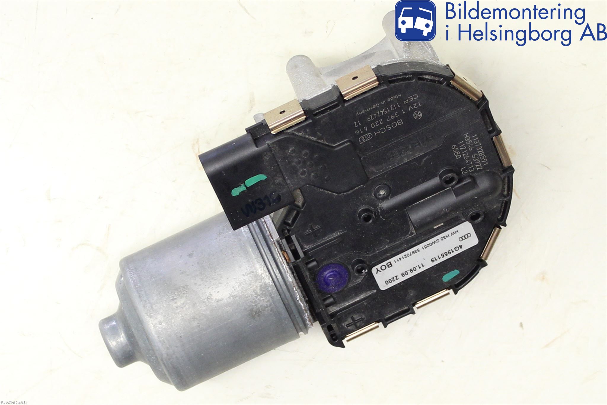 Audi A6/S6 4G 11-18 Torkarmotor Vindruta