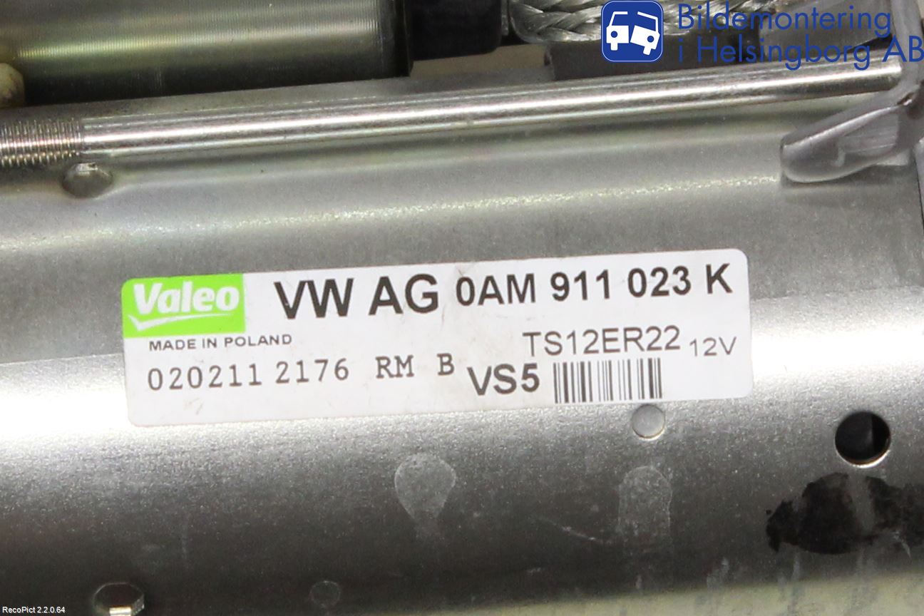 Volkswagen VW GOLF PLUS/CROSS GOLF 04-14 Startmotor