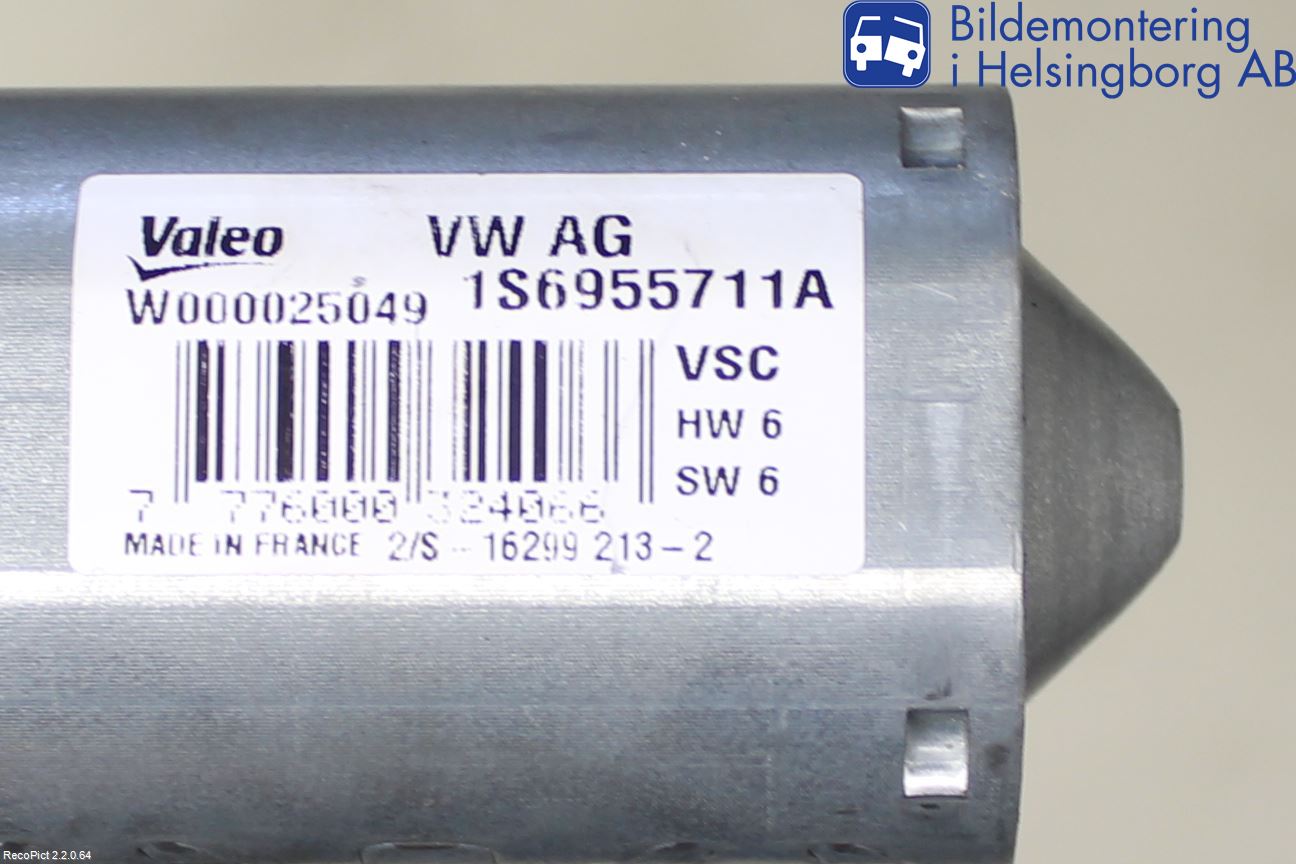 Volkswagen VW UP! / E-UP! Torkarmotor Baklucka