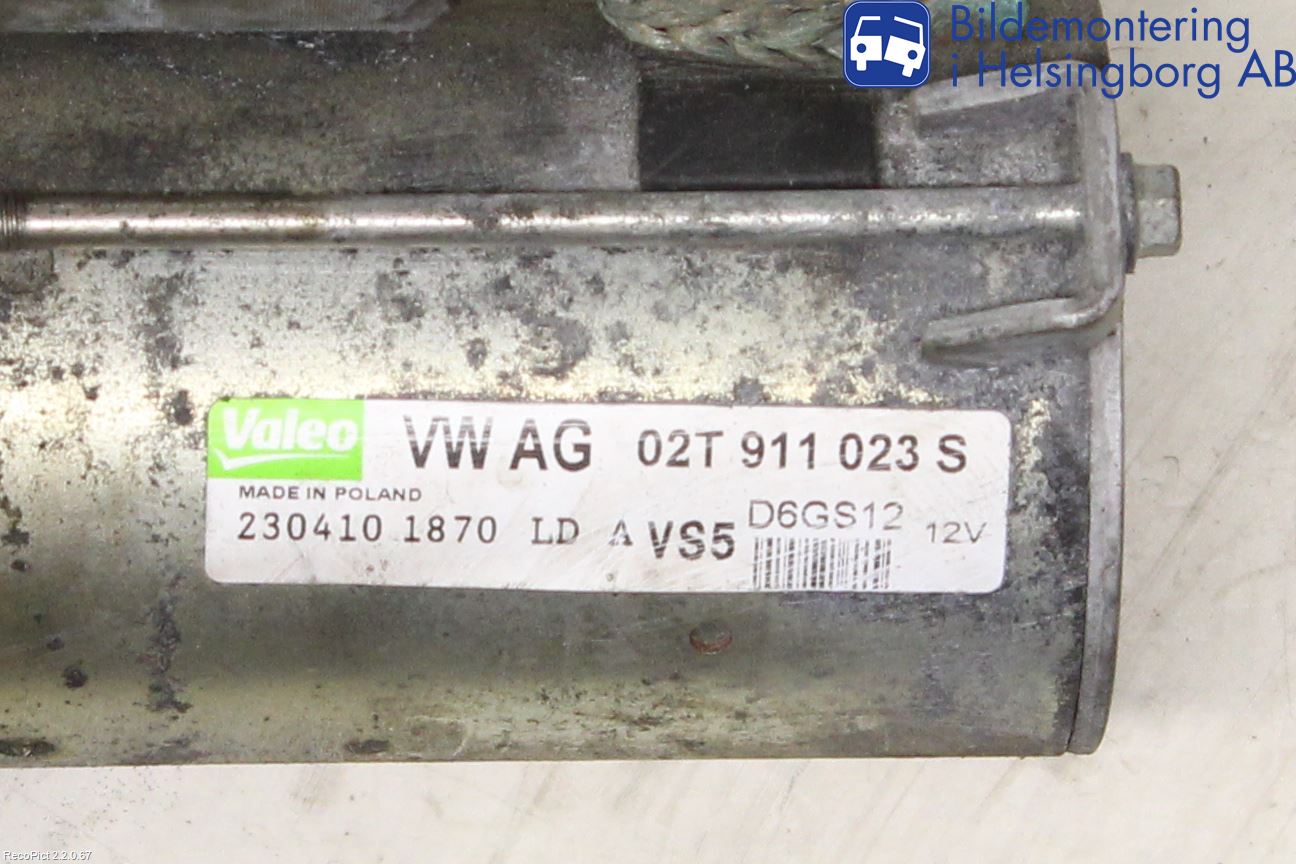Volkswagen VW POLO 10-17 Startmotor