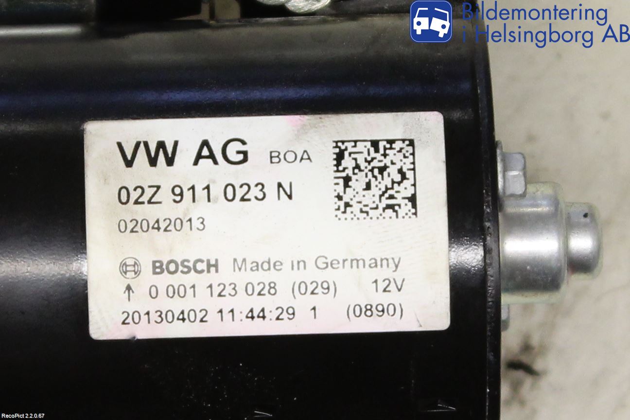 Volkswagen VW CADDY 11-15 Startmotor Diesel