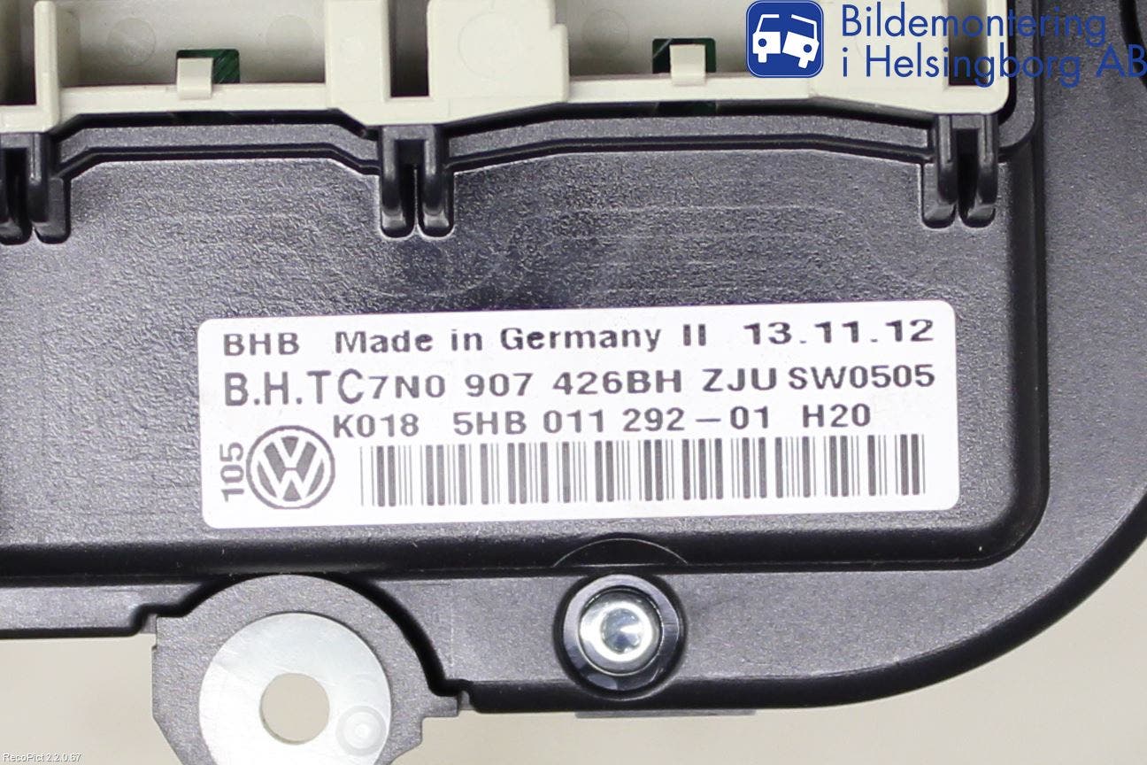 Volkswagen VW GOLF PLUS/CROSS GOLF 04-14 Ac Styrenhet Ac Manöveren