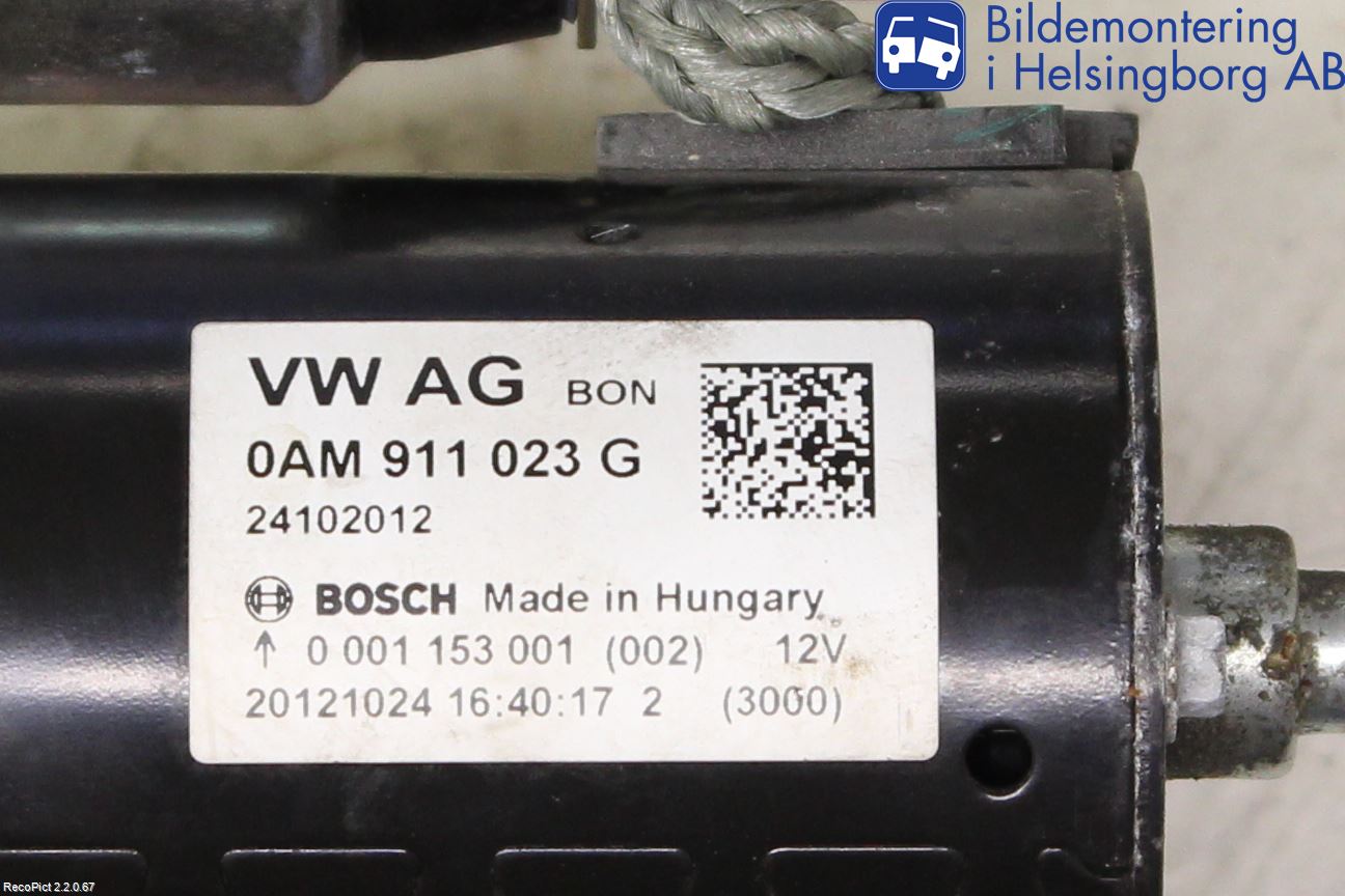 Volkswagen VW GOLF PLUS/CROSS GOLF 04-14 Startmotor Diesel