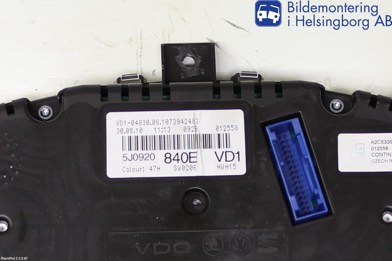 Skoda FABIA 07-14 Instrument Komb