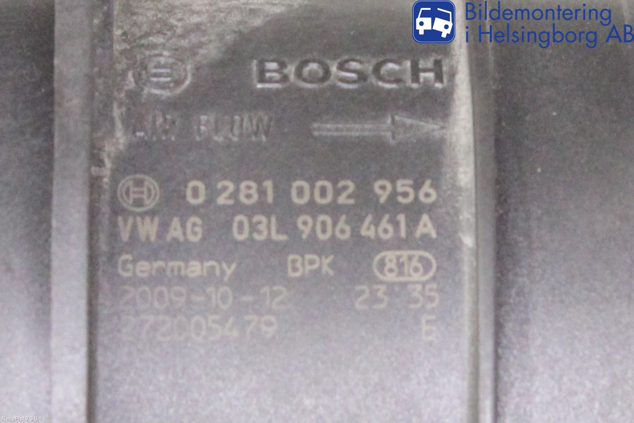 Audi A3/S3 05-13 Injluftmassamätare