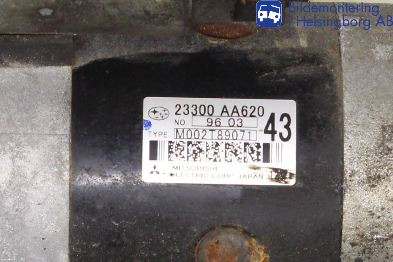 Subaru LEGACY 10-14 Startmotor Diesel