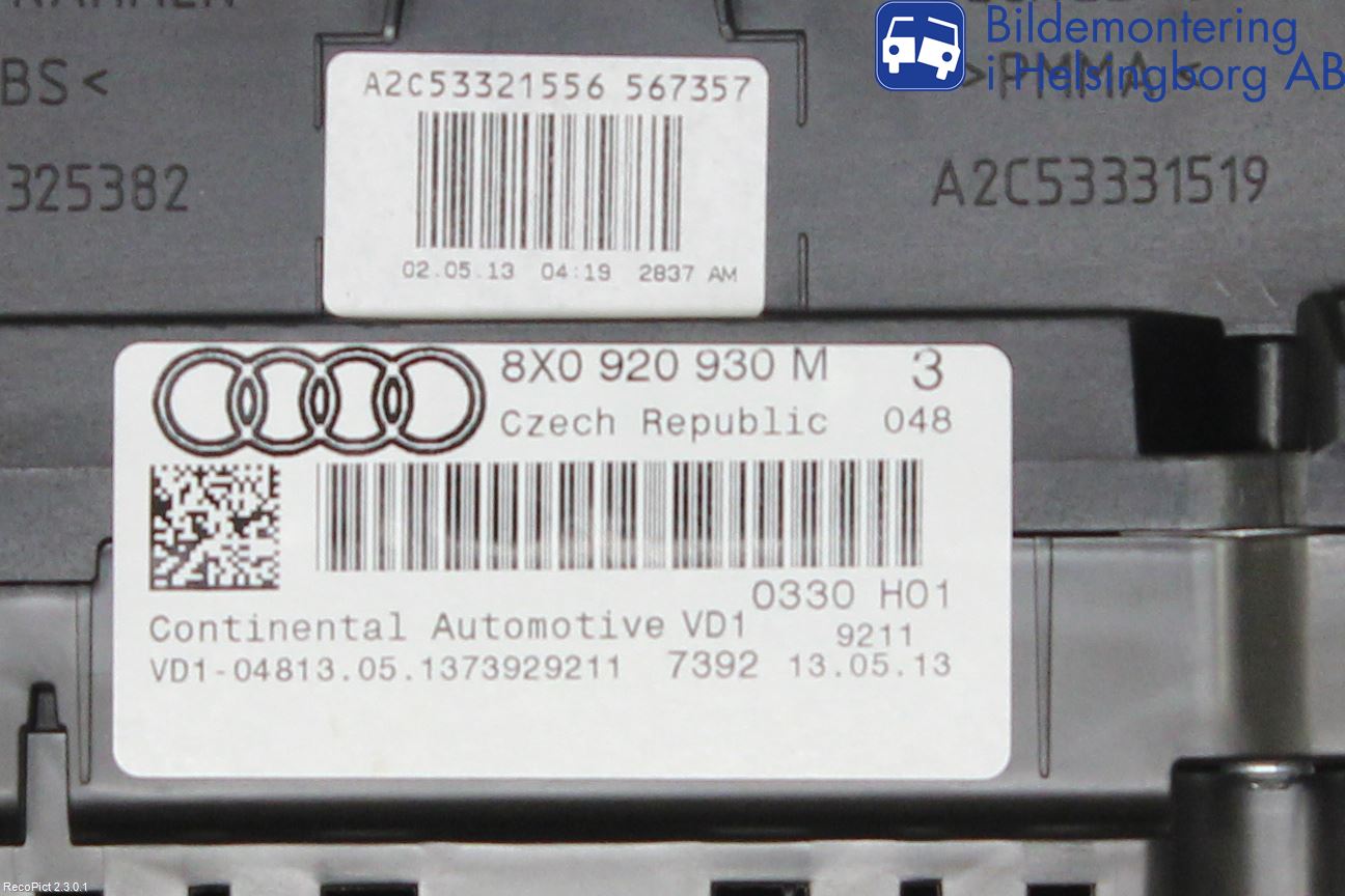 Audi A1/S1 11-18 Instrument Komb