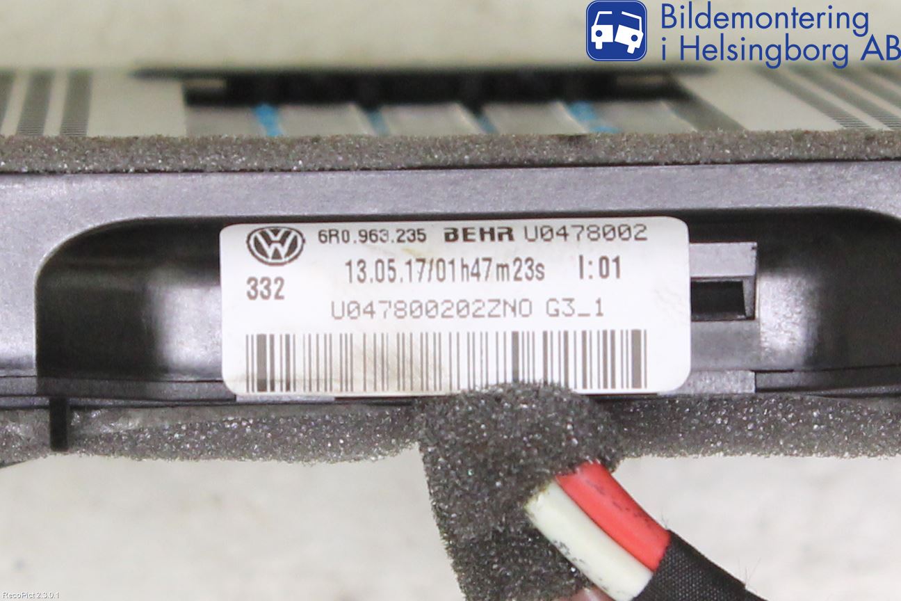 Audi A1/S1 11-18 Värme Cellpaket