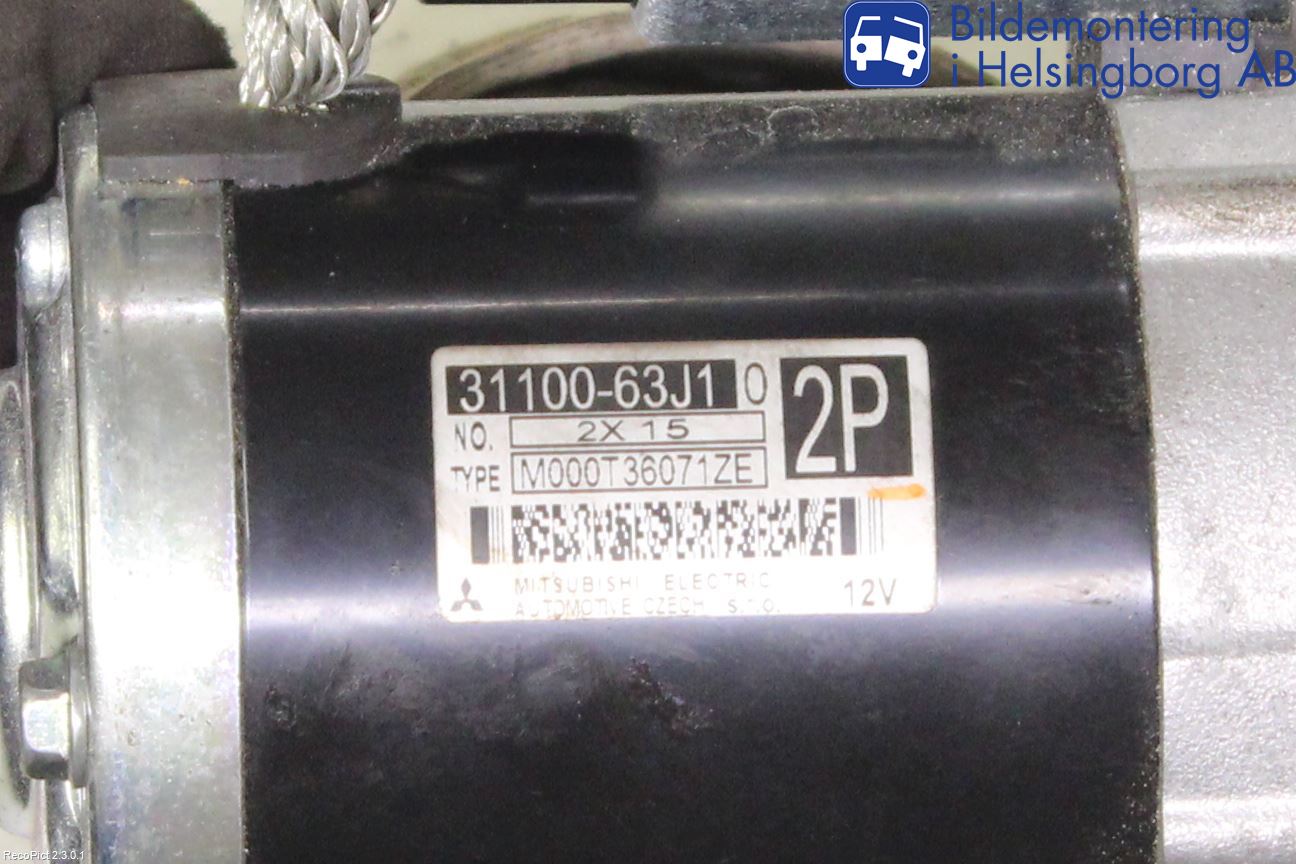 Fiat SEDICI Startmotor